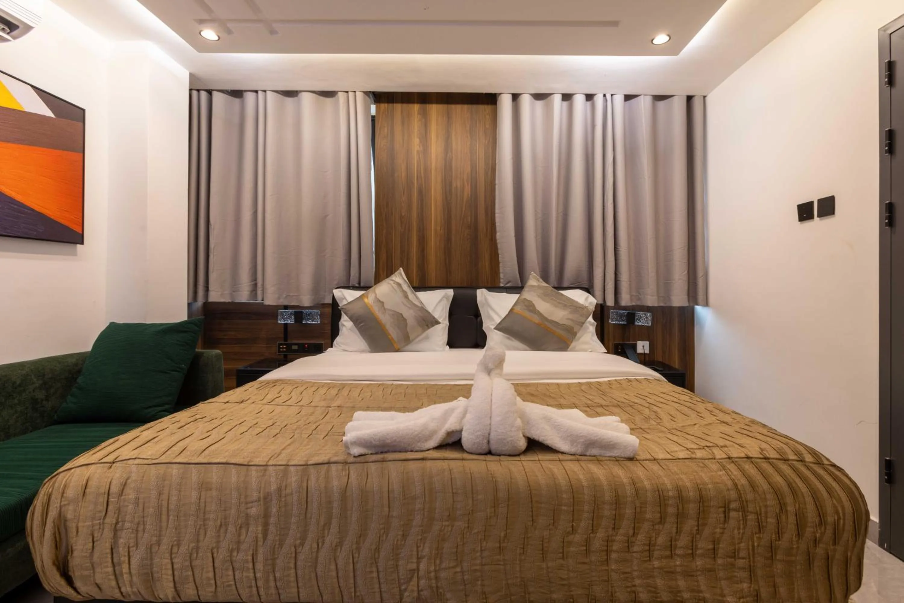 Bed in The Cabyn Boutique Hotel