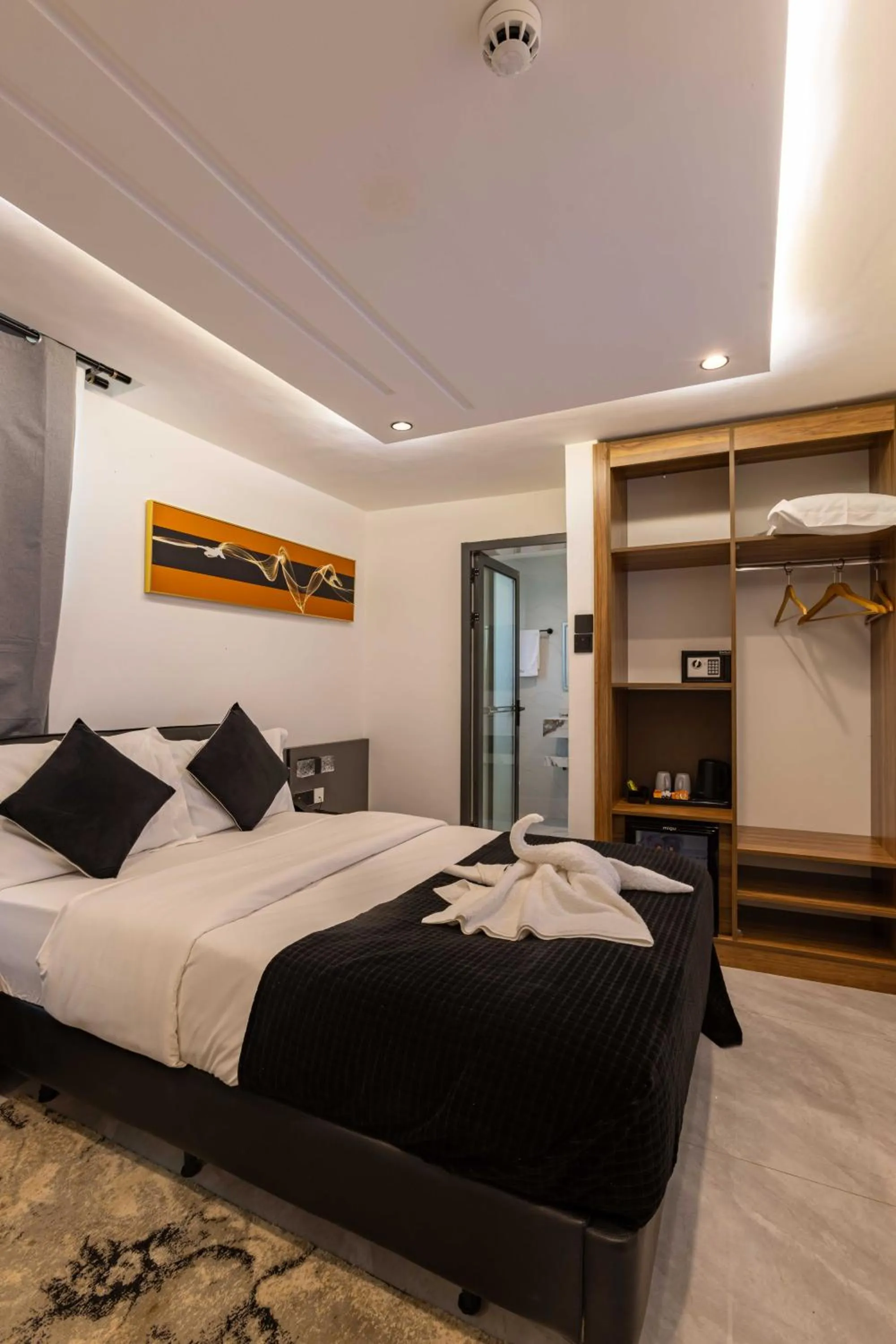 Bed in The Cabyn Boutique Hotel