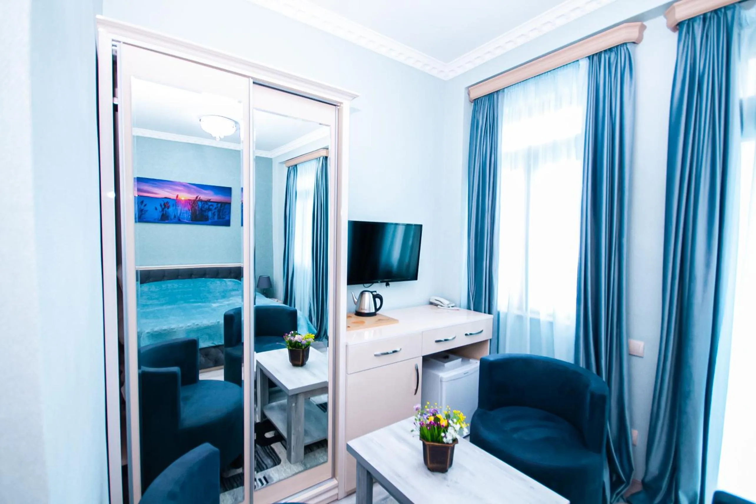 Seating area in MUSMORE Boutique Hotel