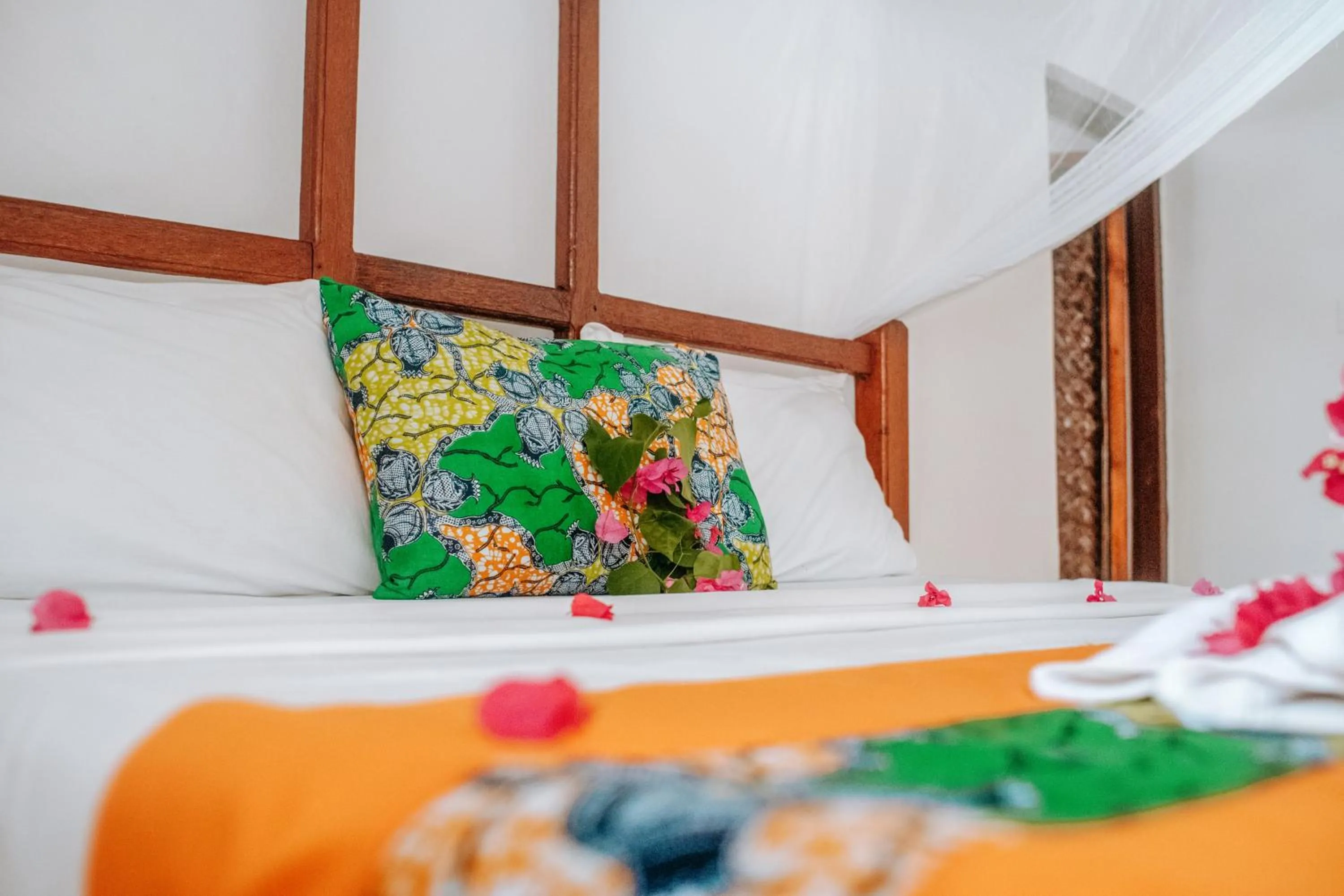 Bed in Zanzibar Gem Beach Bungalows