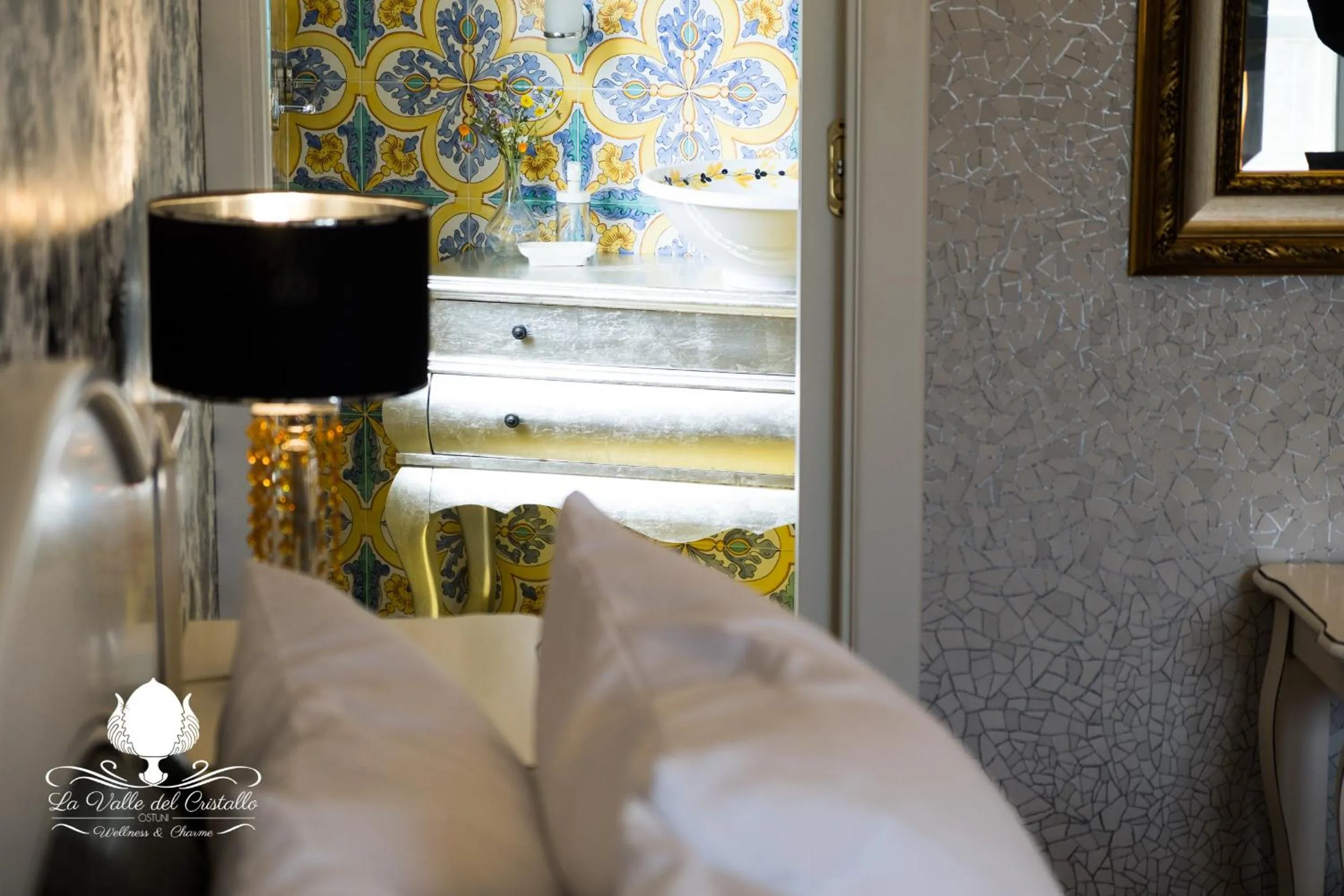 Bed in La Valle Del Cristallo Wellness & Charme