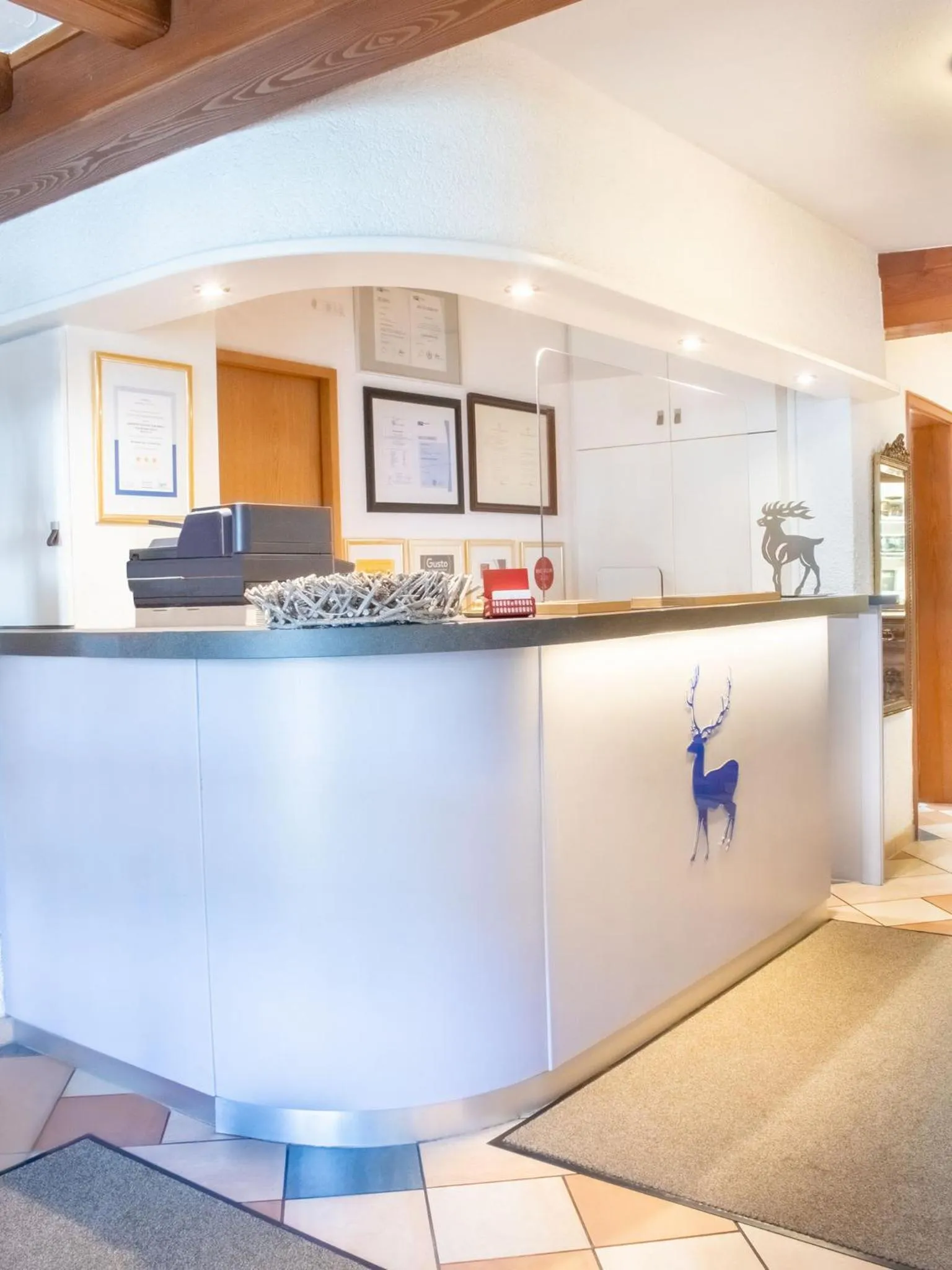 Lobby or reception in Gasthof Landhotel Hirsch