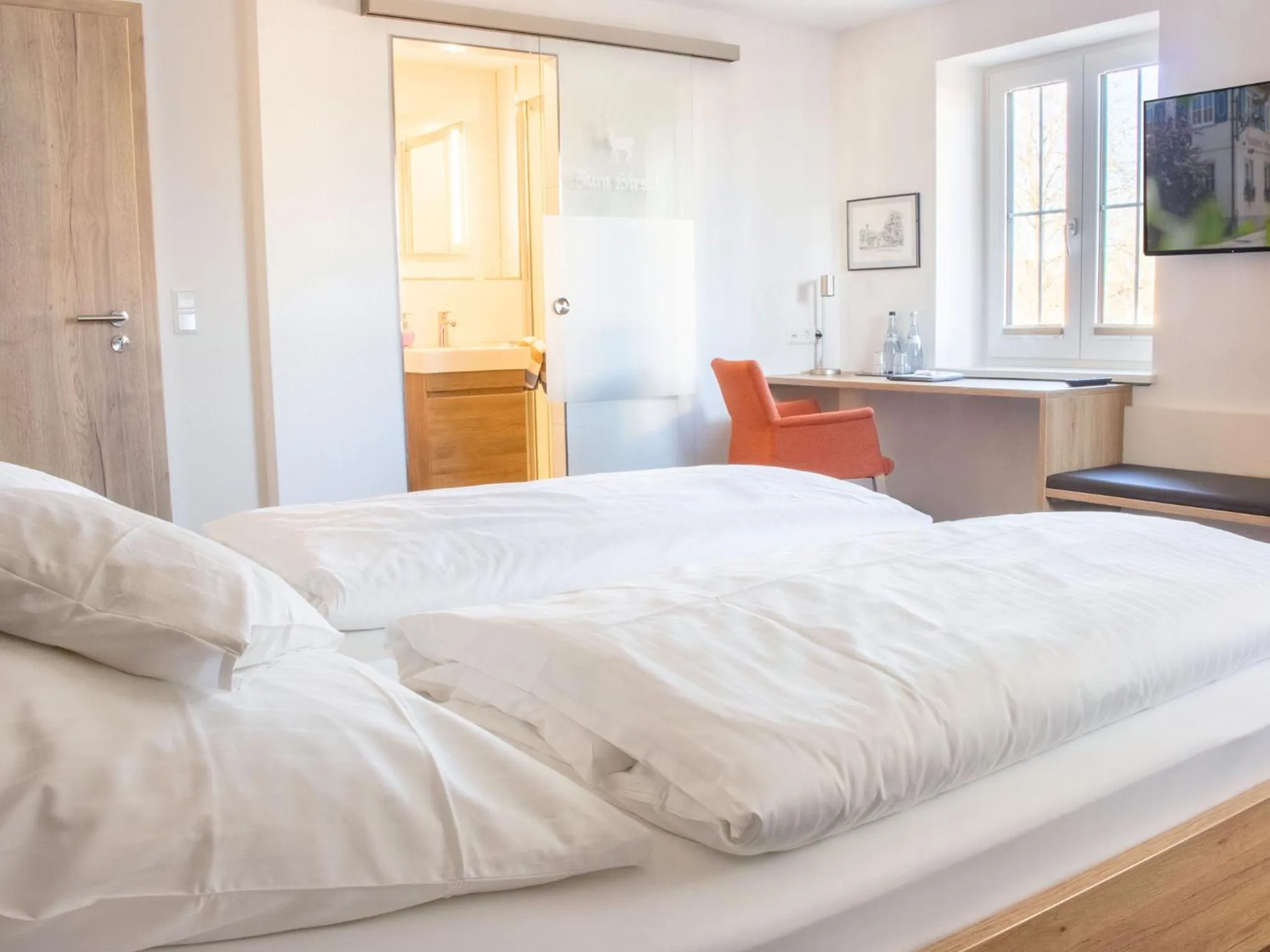 Photo of the whole room, Bed in Gasthof Landhotel Hirsch