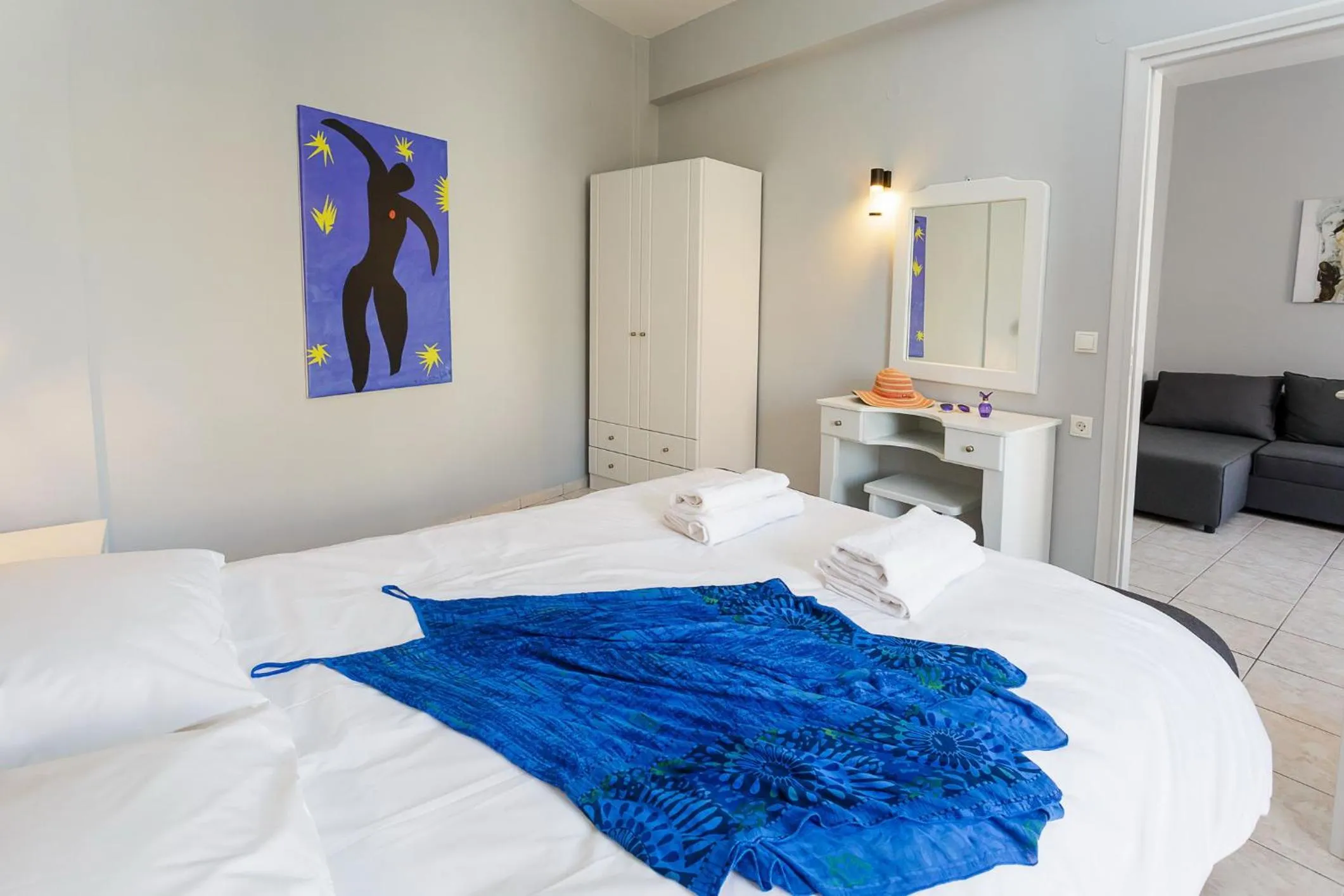 Bed in Sole Mare Seaside Apartments