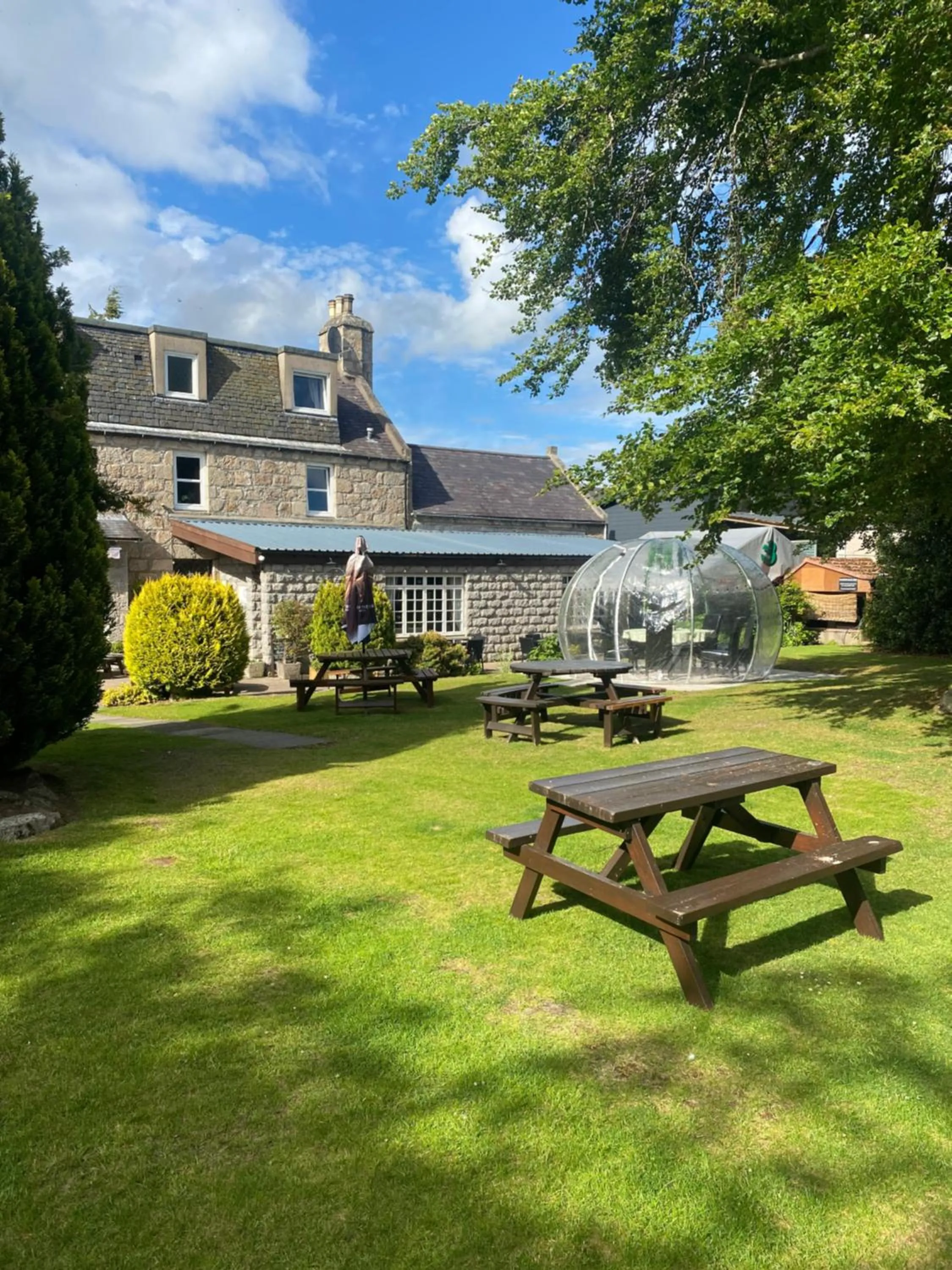 Garden view in Bennachie Lodge Hotel in Kemnay