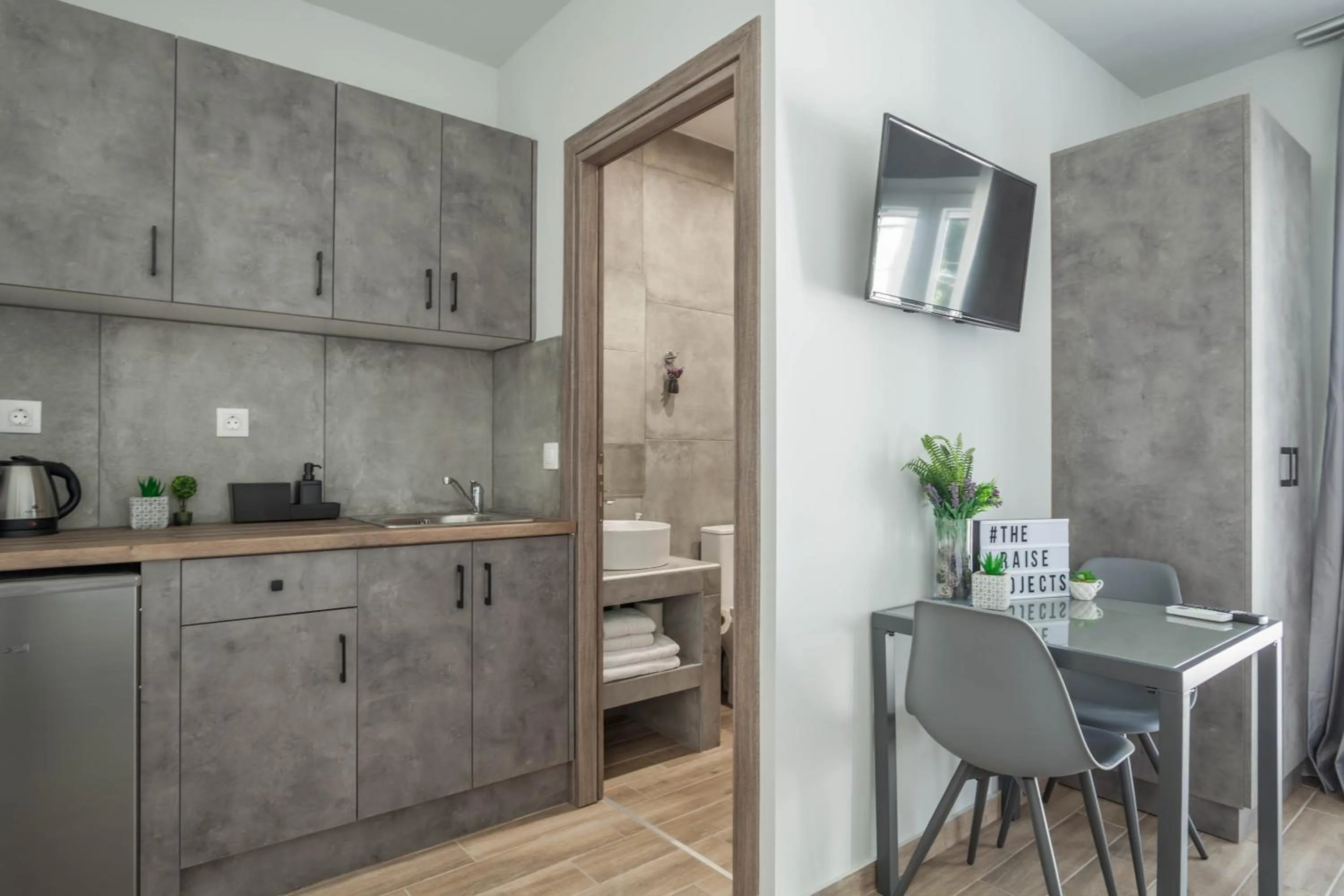 Kitchen or kitchenette in Raise Heraklion Boutique Apartments