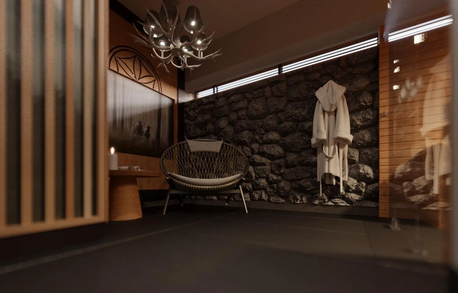 Sauna in Tatra Square Apartments