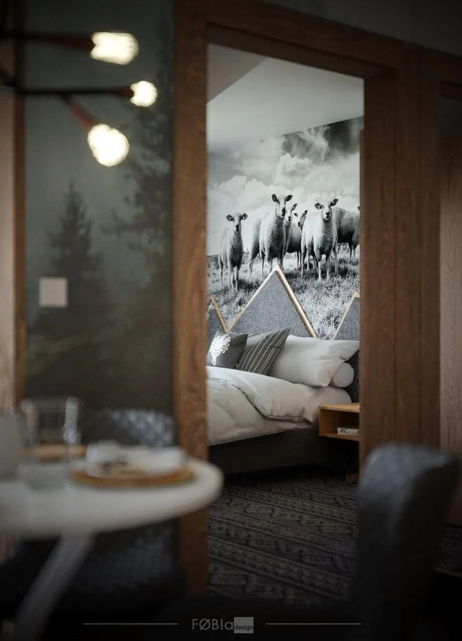 Bedroom, Bed in Tatra Square Apartments