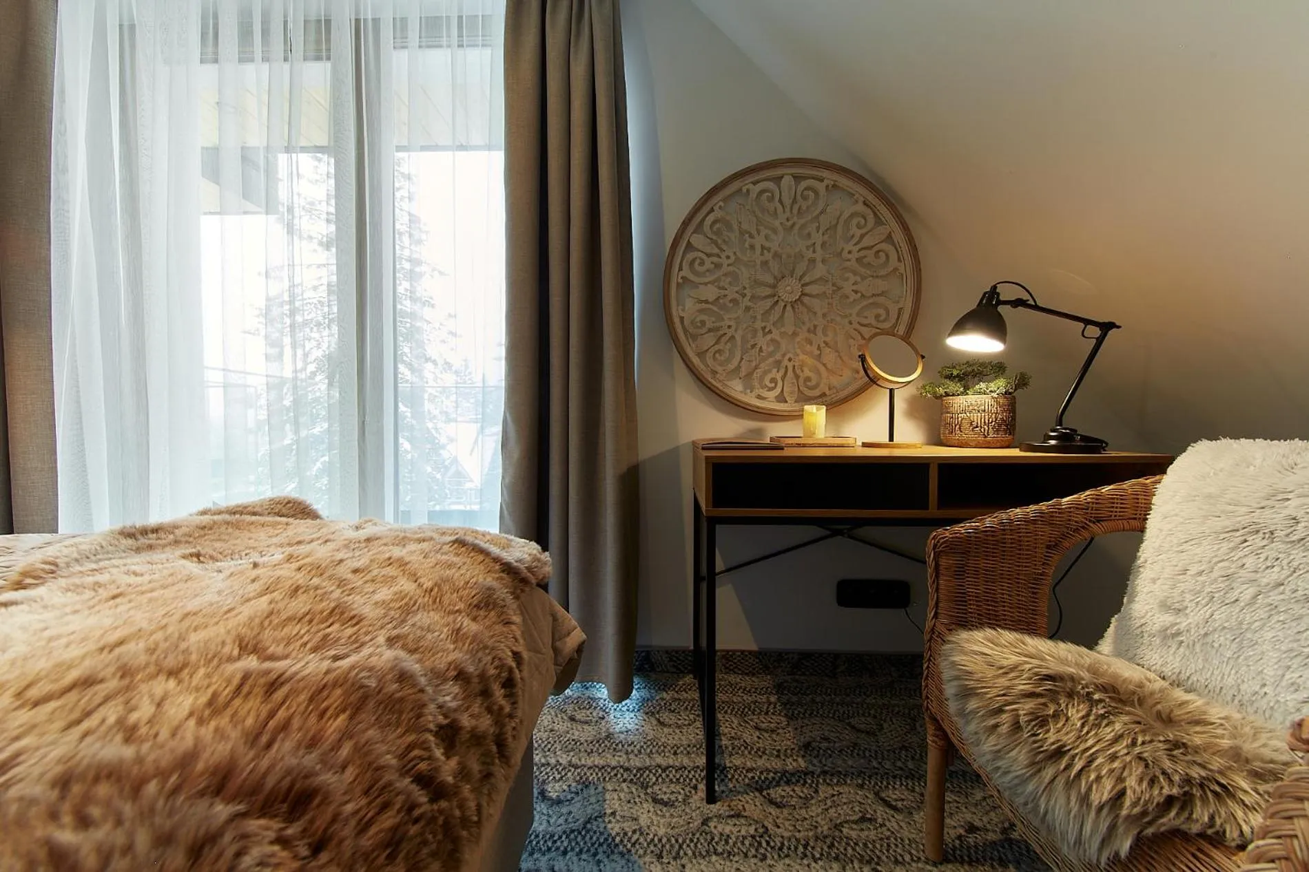 Bed in Tatra Square Apartments