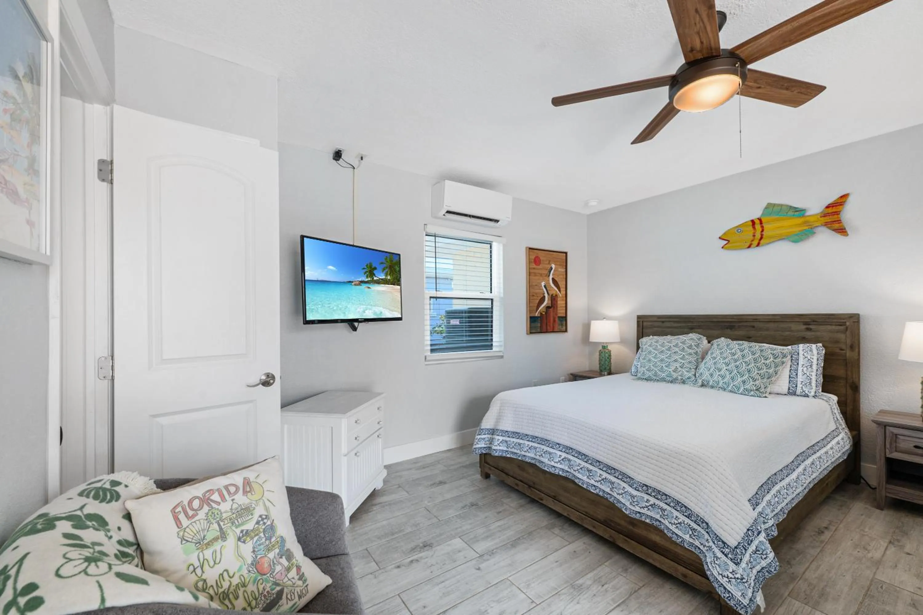 Bed in A Beach Retreat on Casey Key