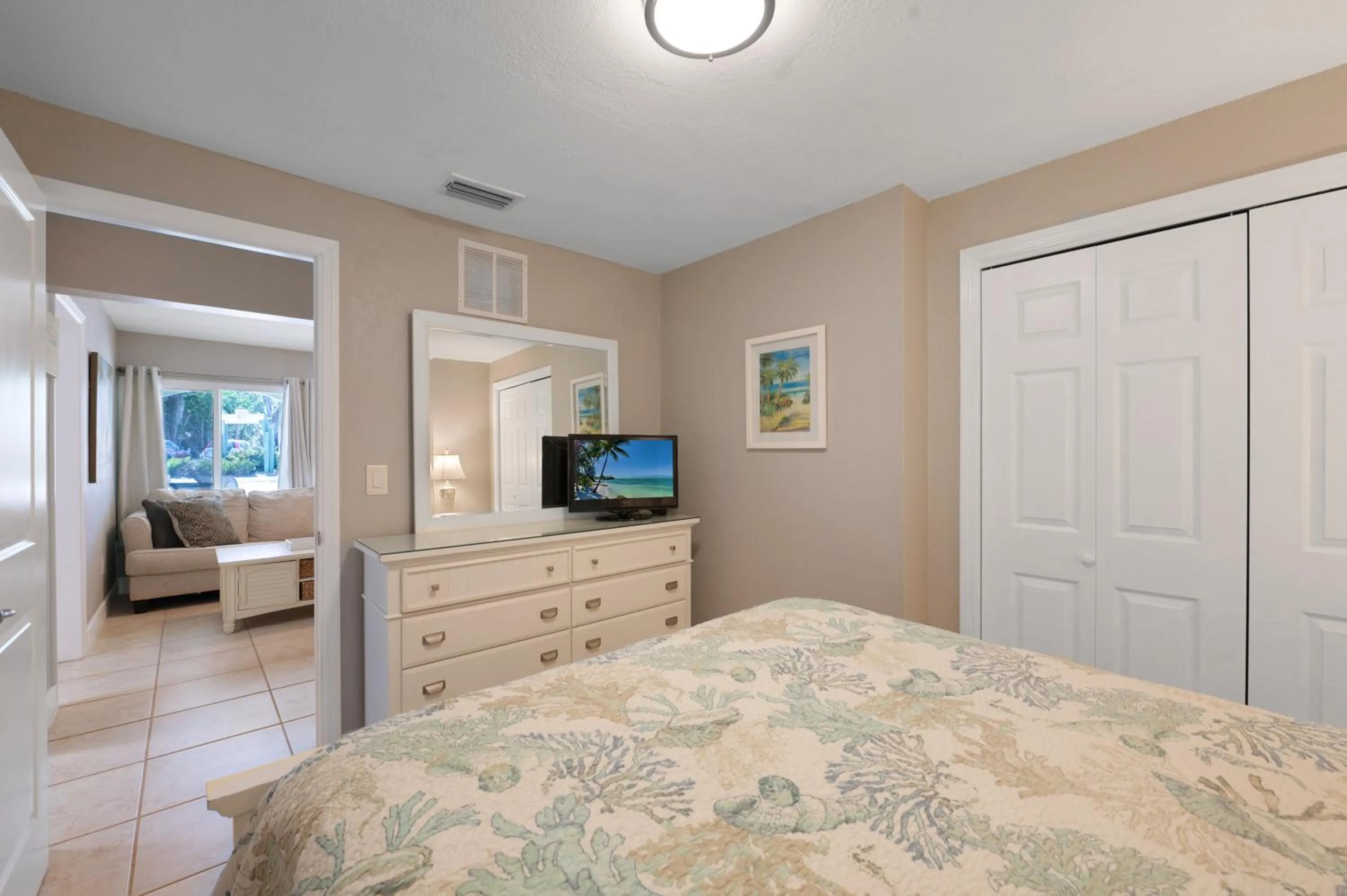 Bed in A Beach Retreat on Casey Key