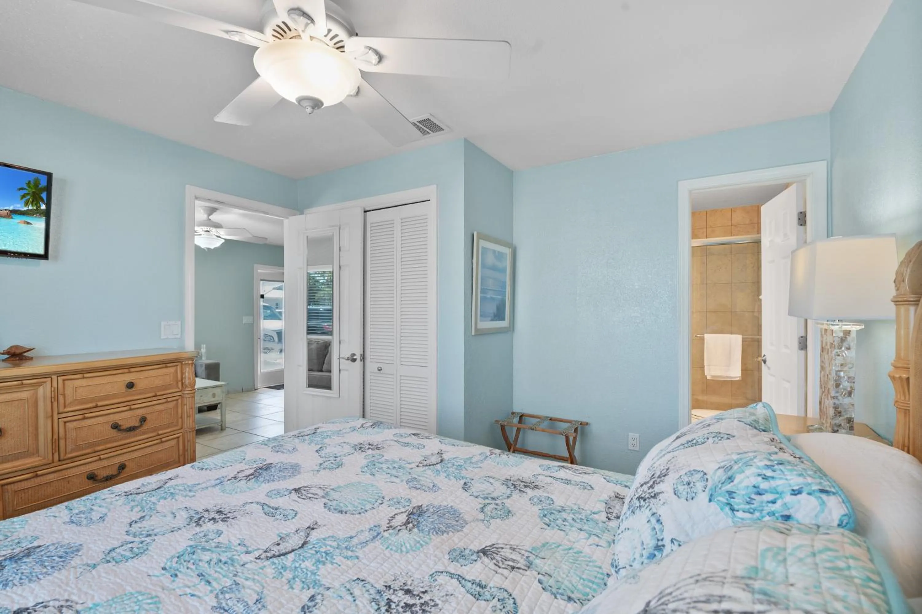 Bed in A Beach Retreat on Casey Key