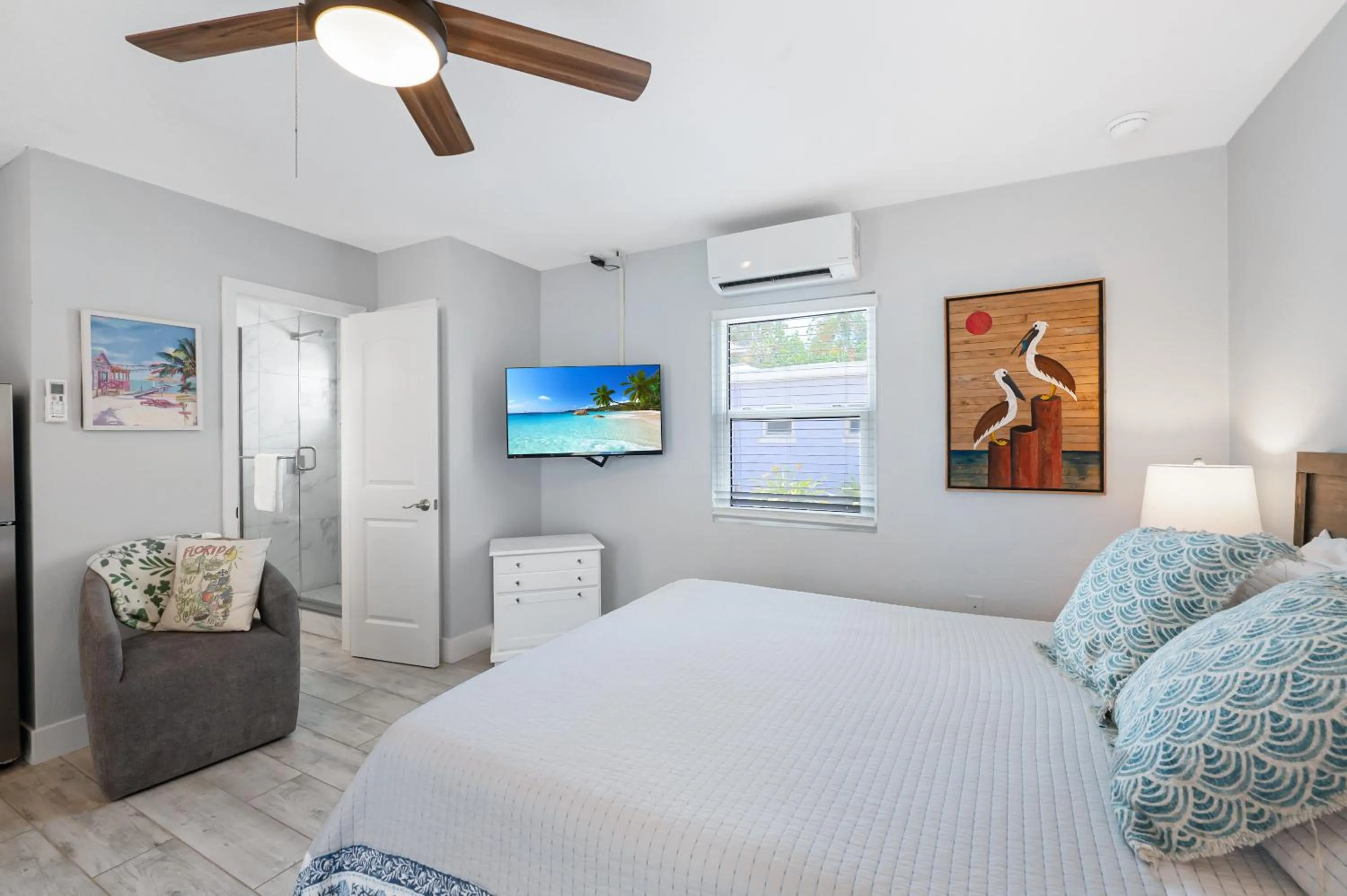 Bed in A Beach Retreat on Casey Key