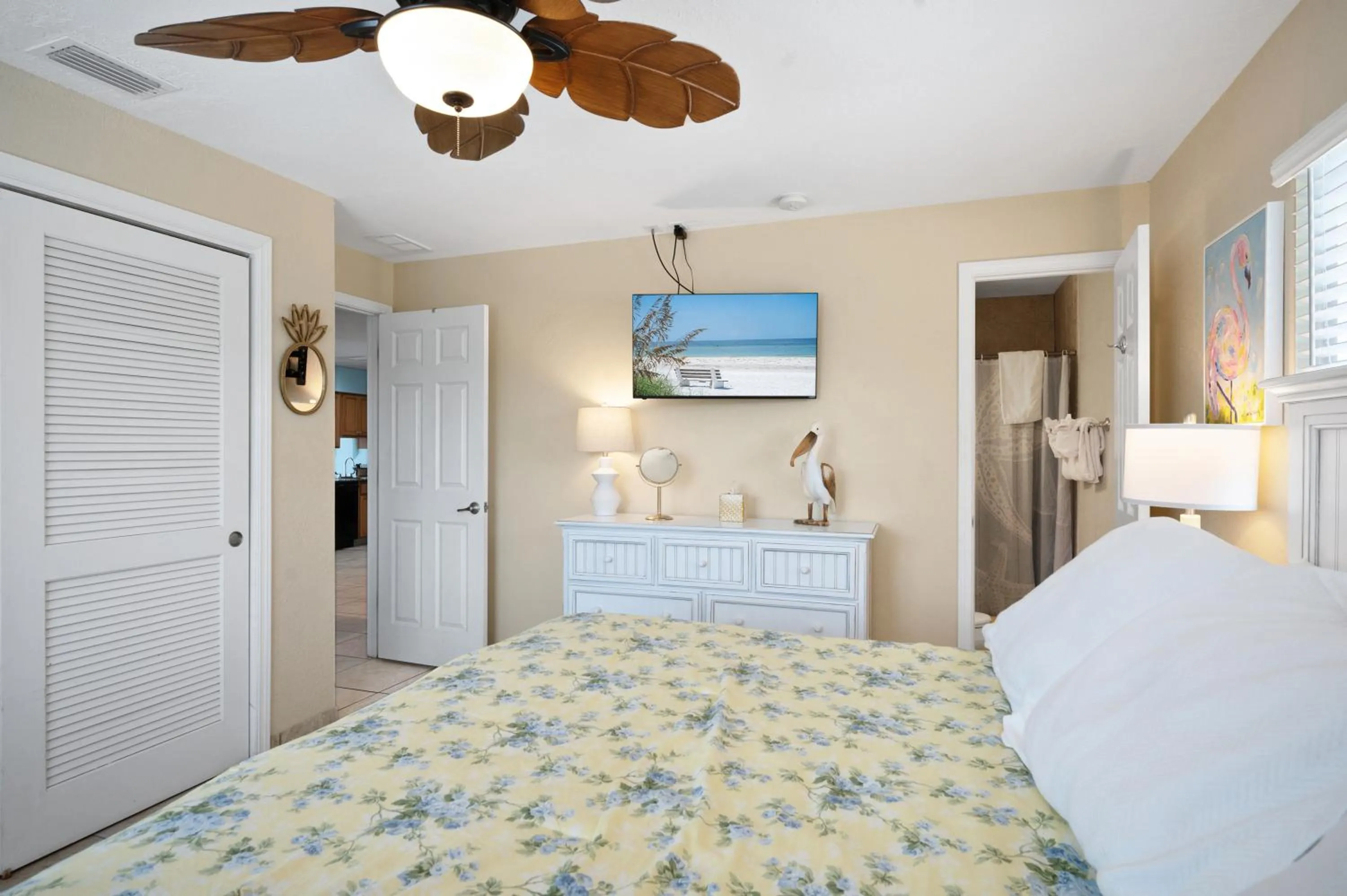 Bed in A Beach Retreat on Casey Key