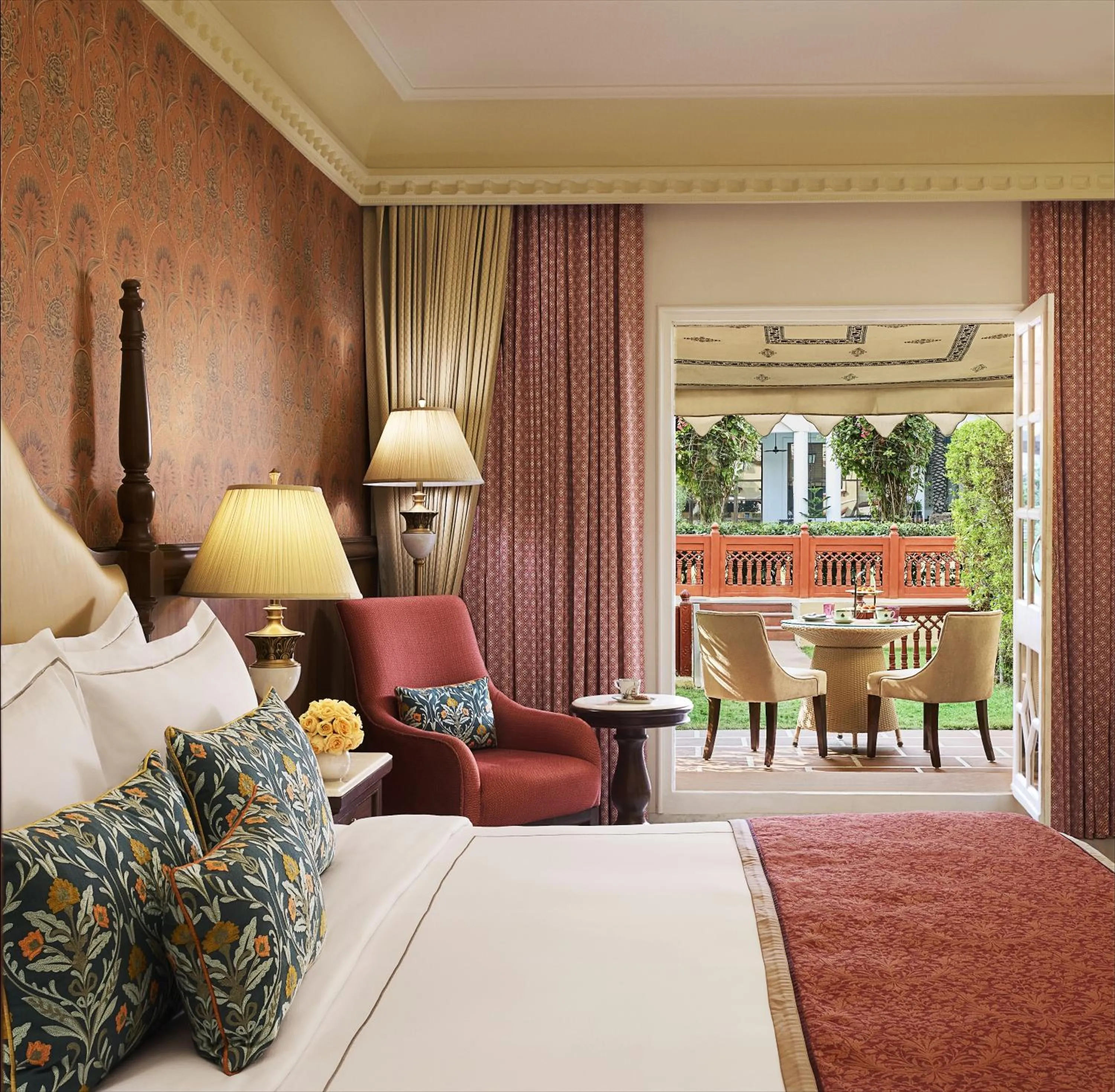 Bed in Jai Mahal Palace