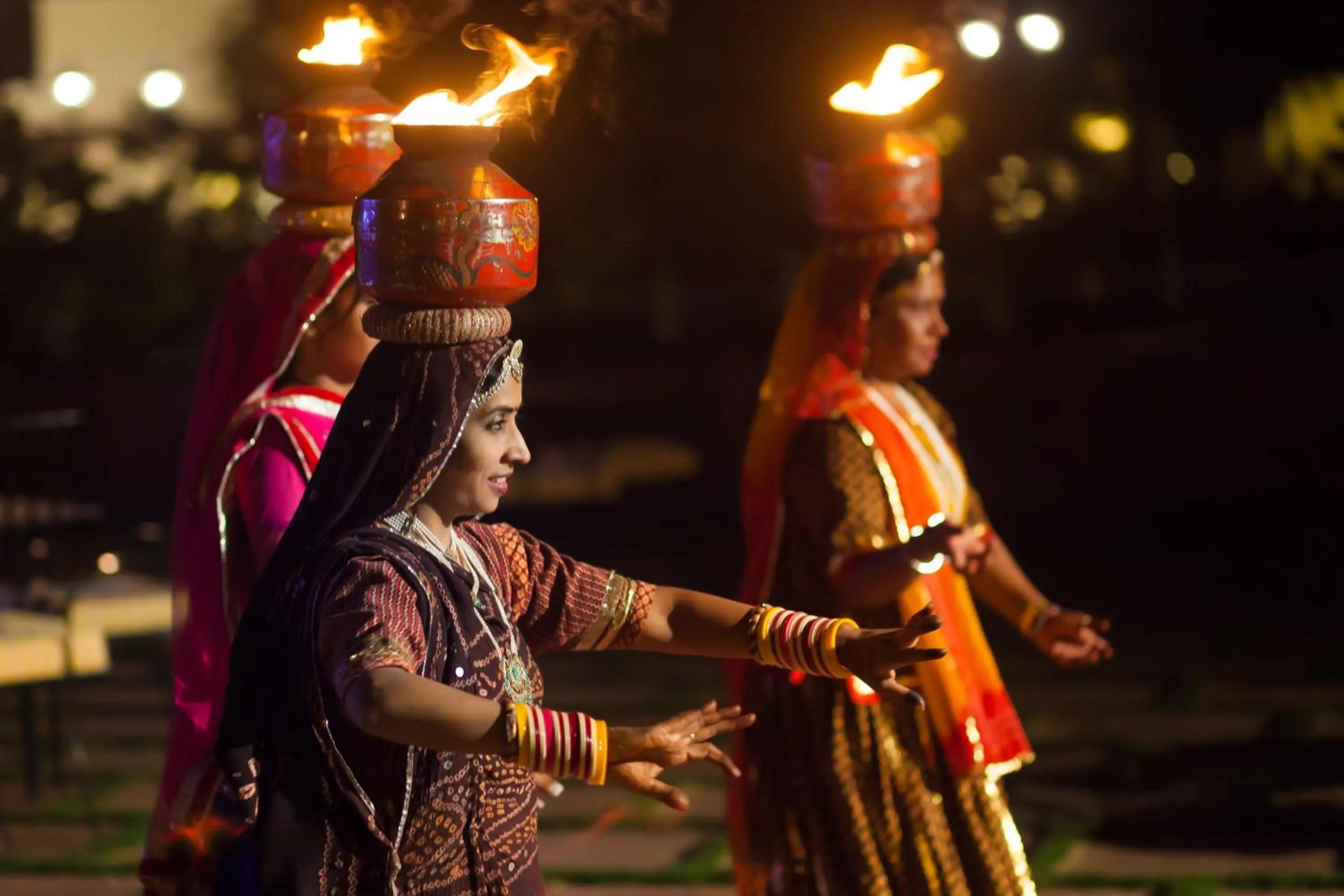 Evening entertainment in Jai Mahal Palace