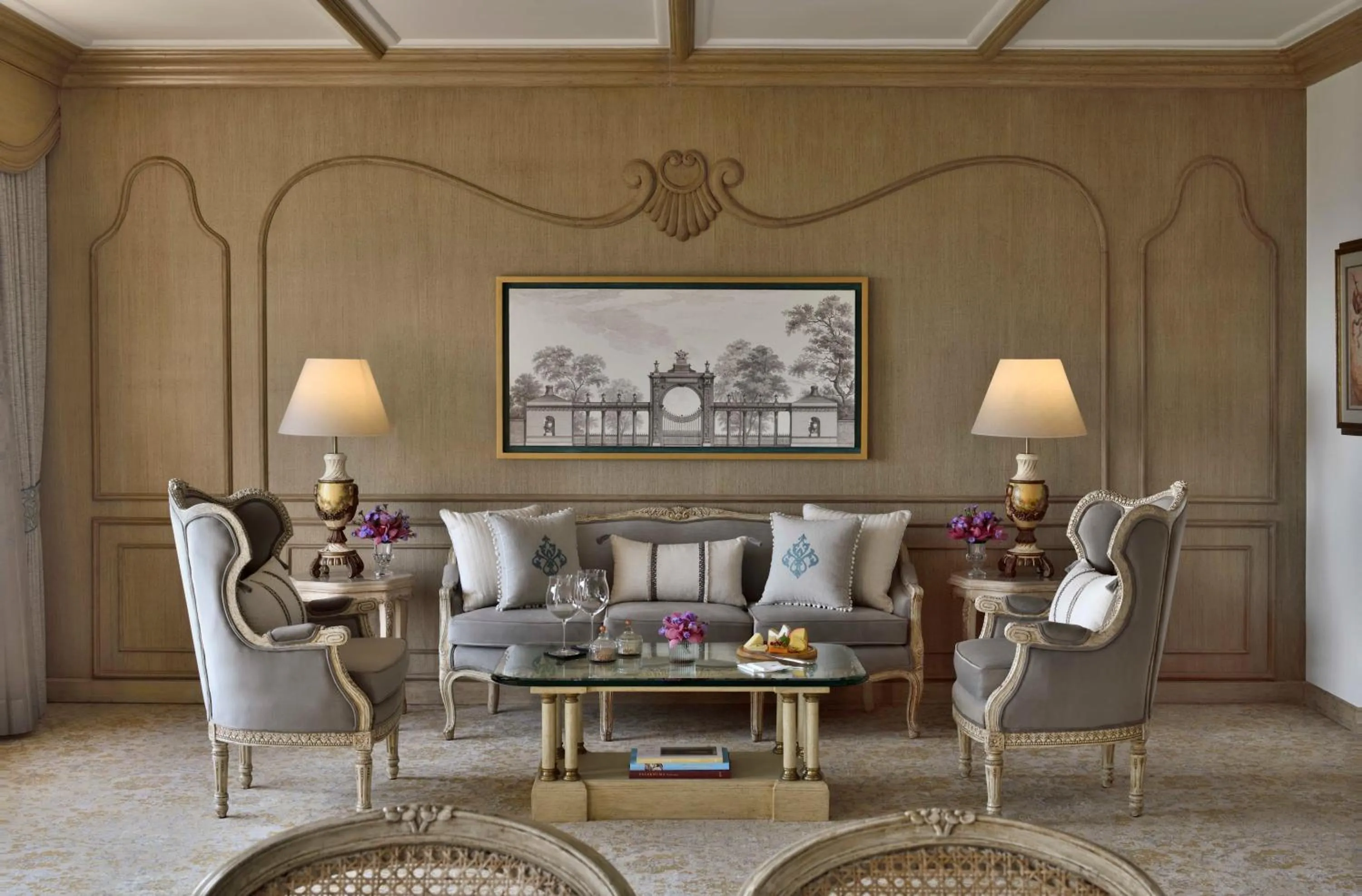 Seating area in Taj Mahal, New Delhi