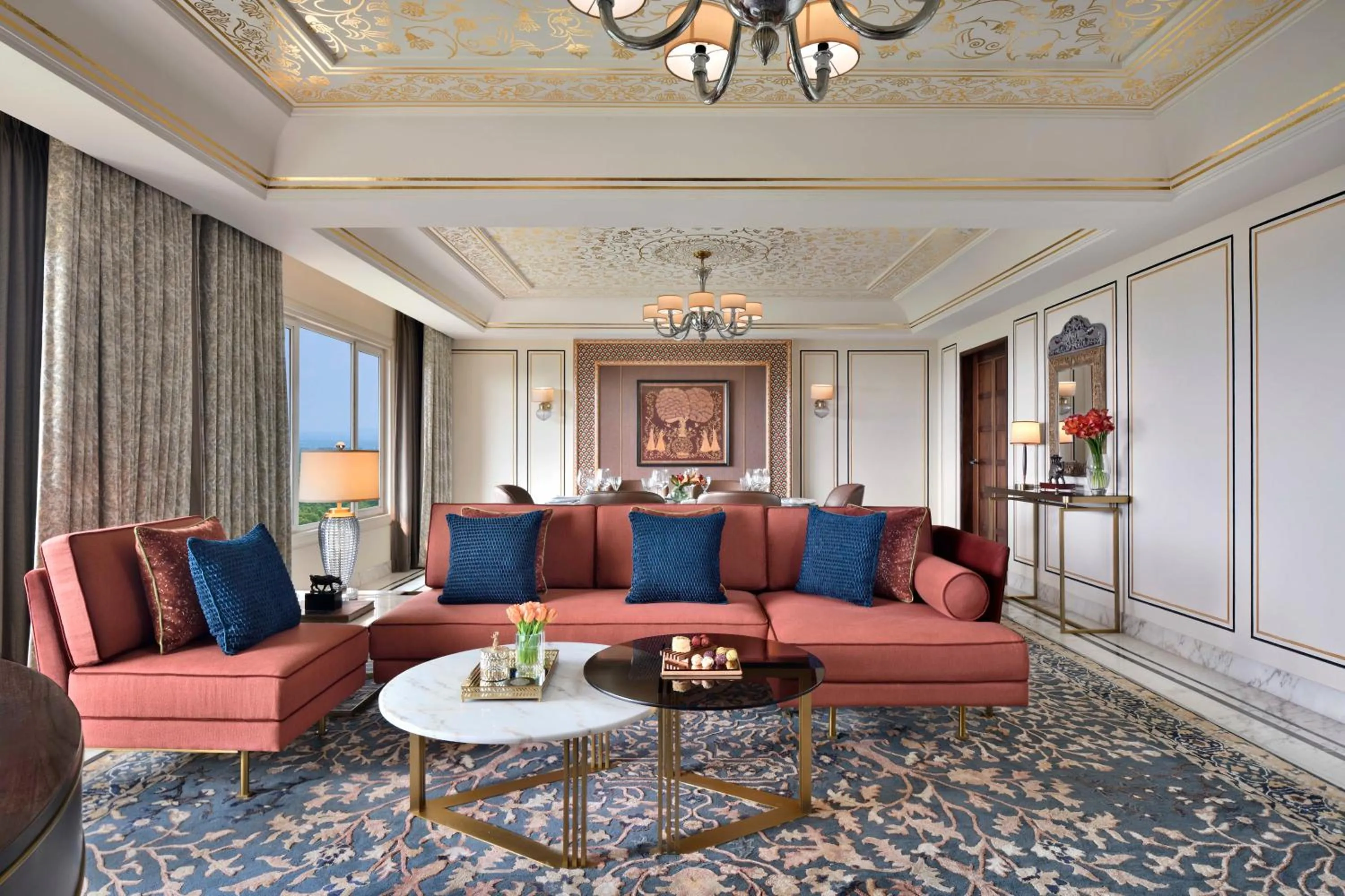 Seating area in Taj Mahal, New Delhi