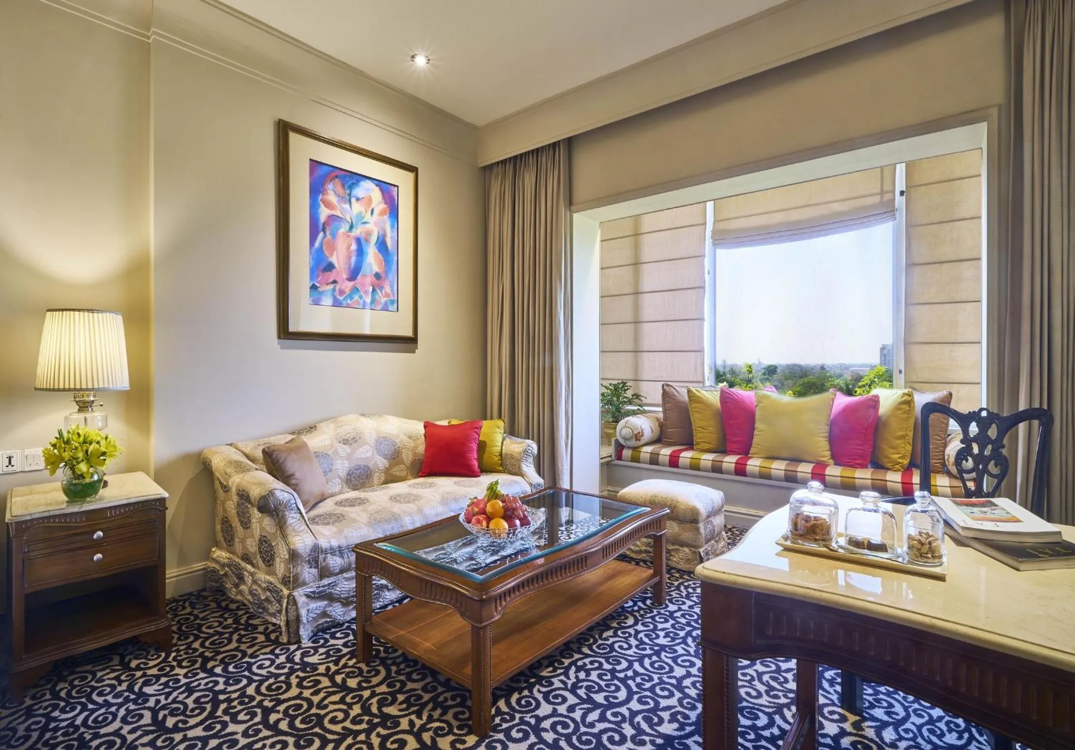 Seating area in Taj Bengal