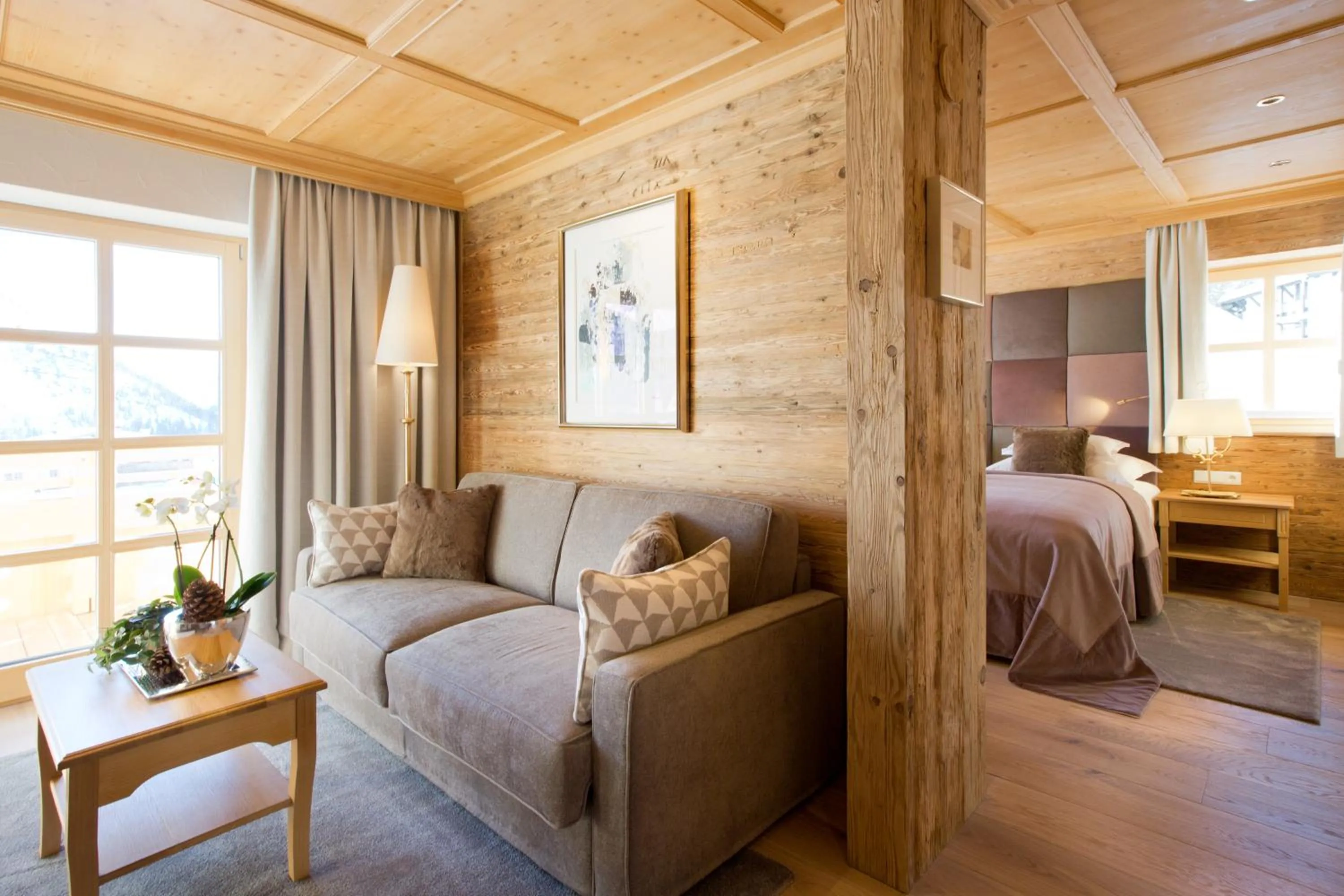 Seating area, Bed in Burg Vital Resort