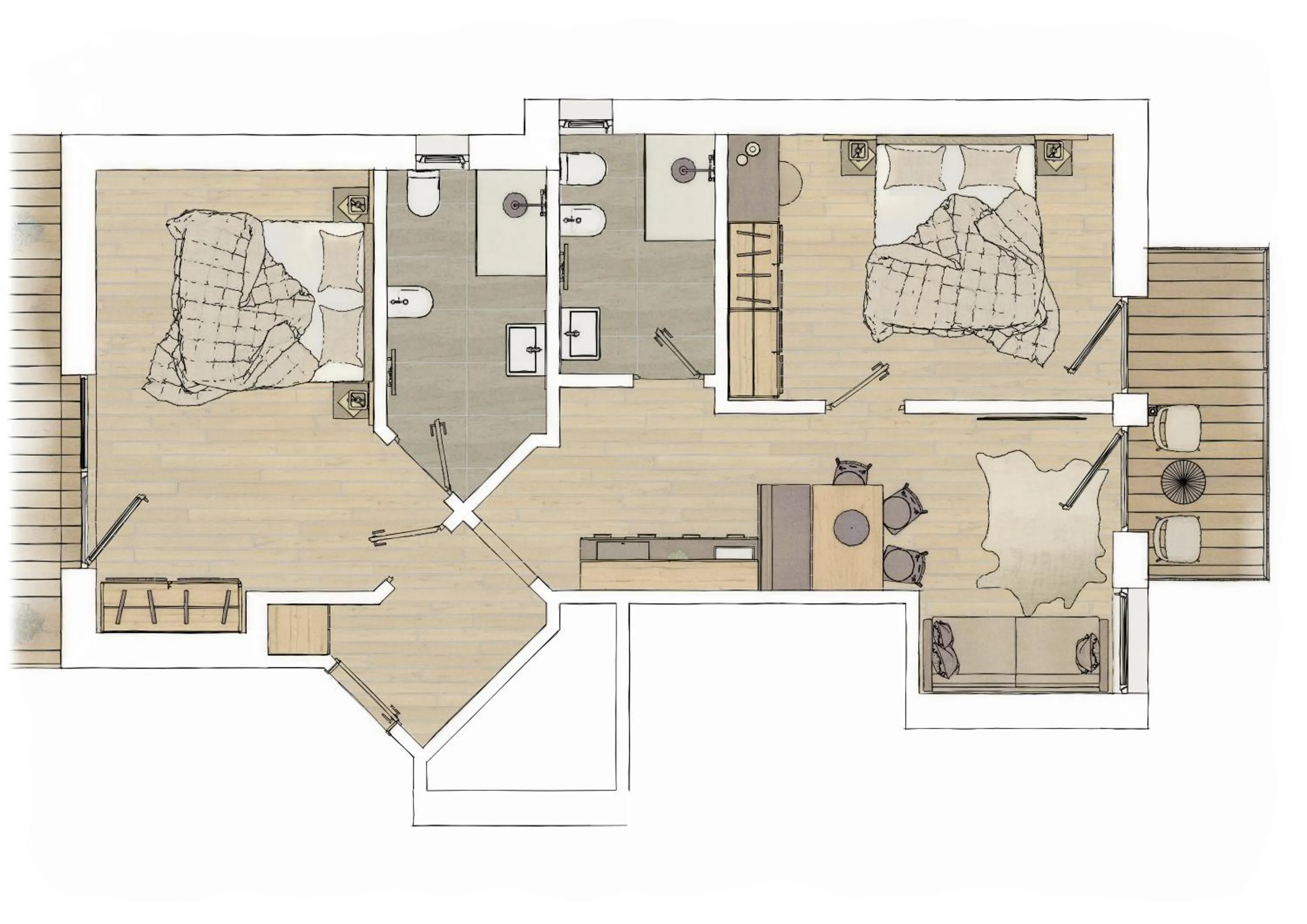 Floor plan in Alpenspitz Appartements - Garni - B&B