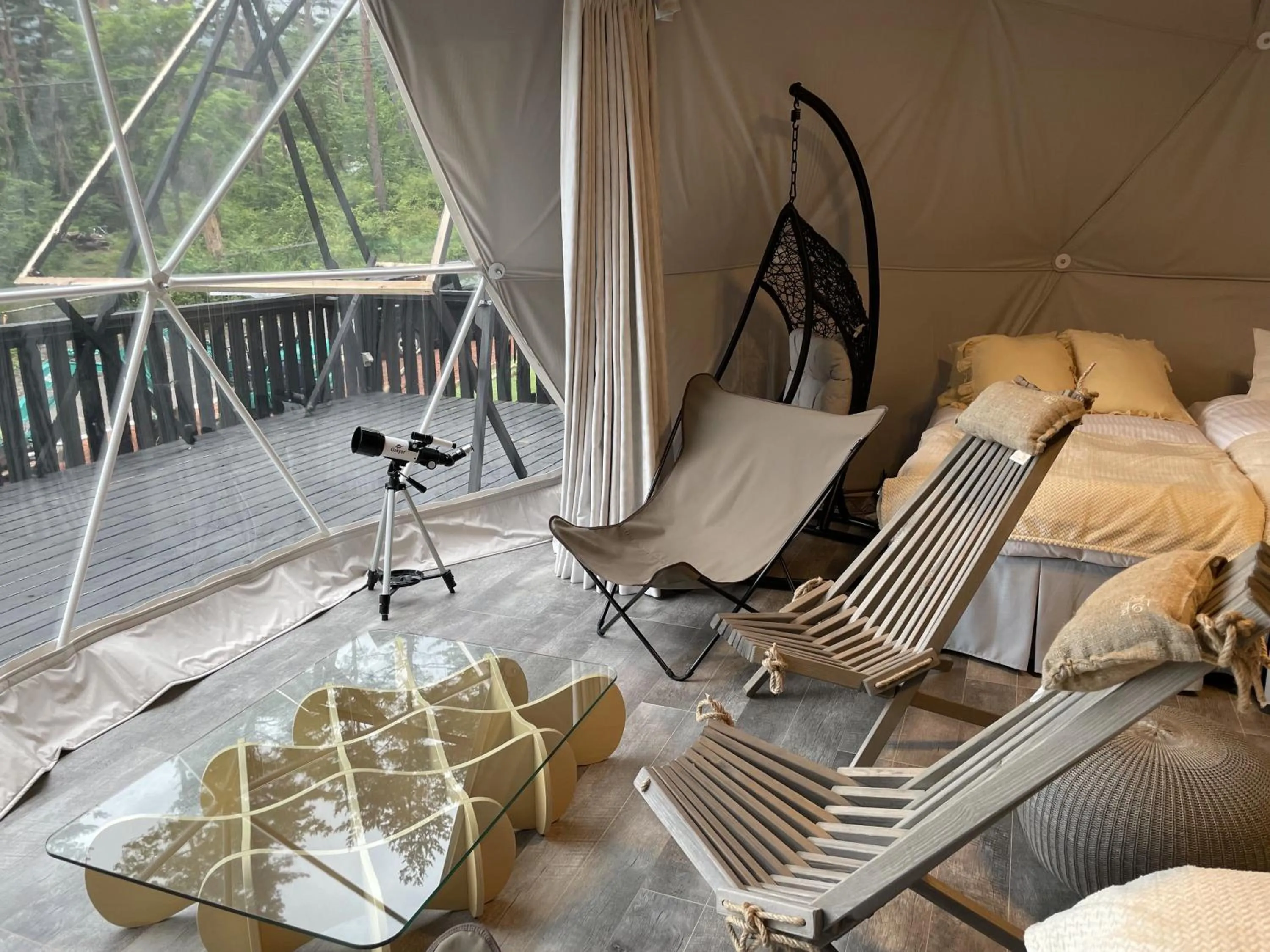Balcony/Terrace in TOCORO. Mt.Fuji CAMP&GLAMPING