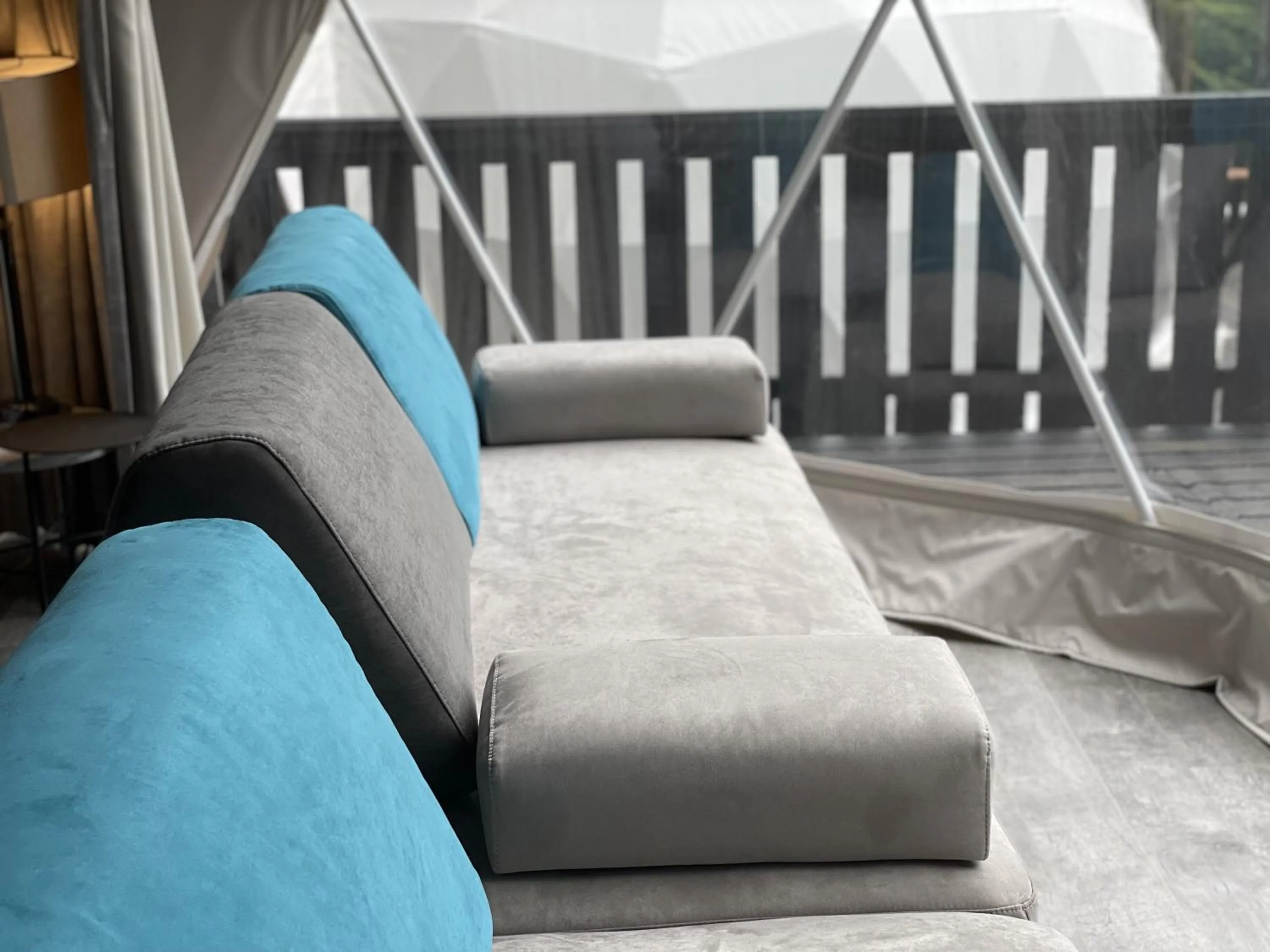 Seating area in TOCORO. Mt.Fuji CAMP&GLAMPING