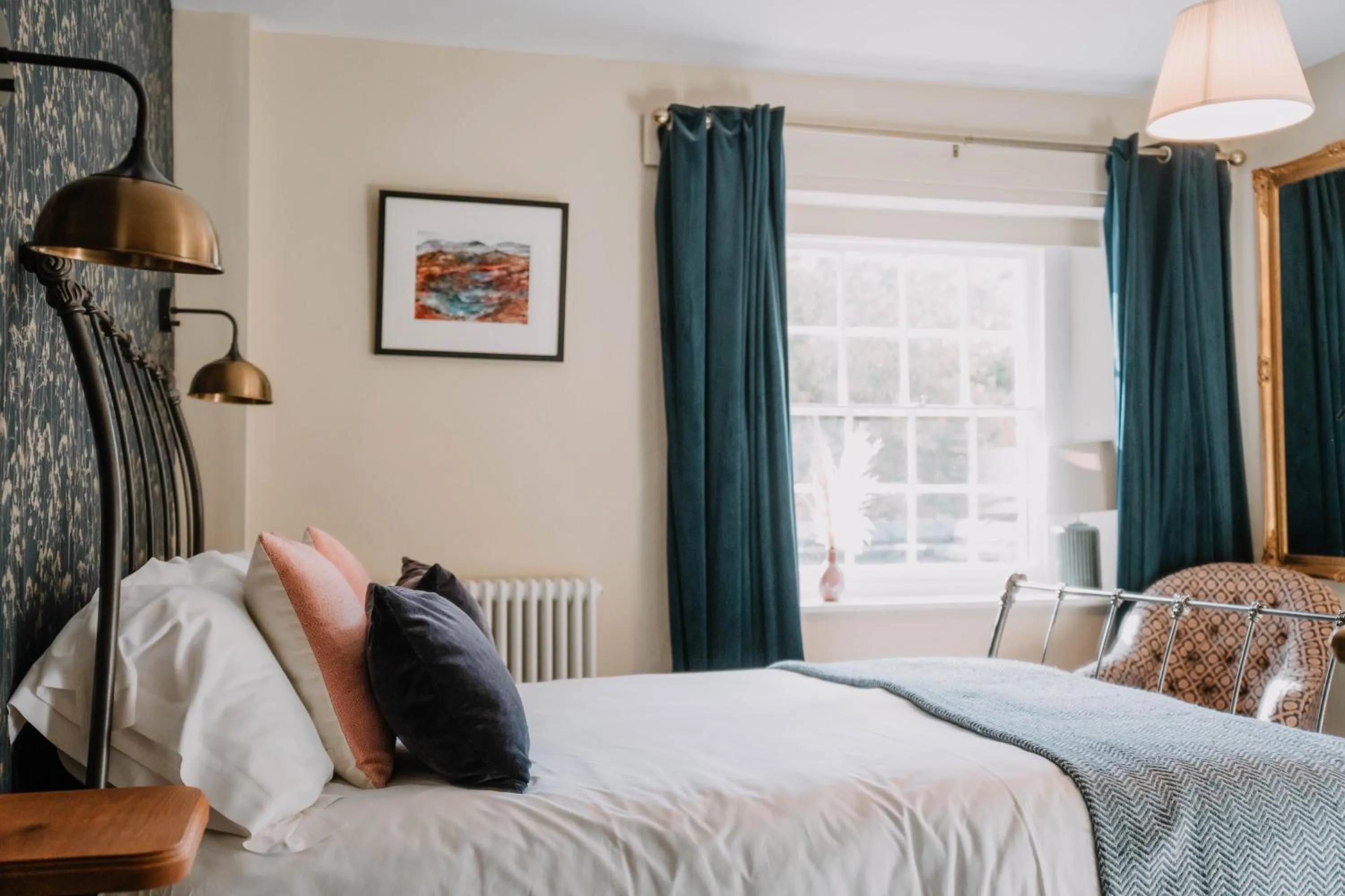 Bedroom, Bed in Three Cocks Hotel