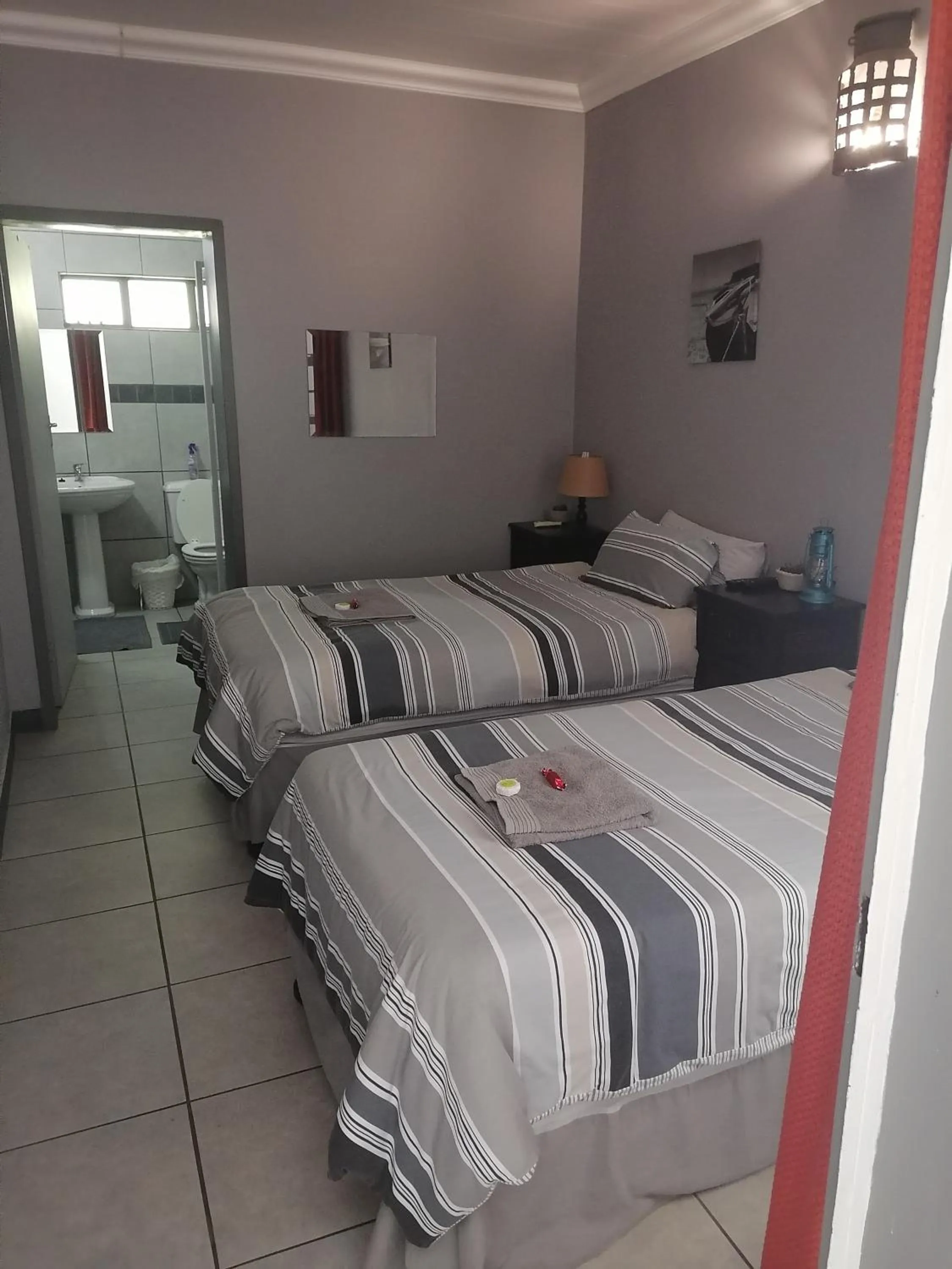 Bed in Wildebeespan Bed and Breakfast