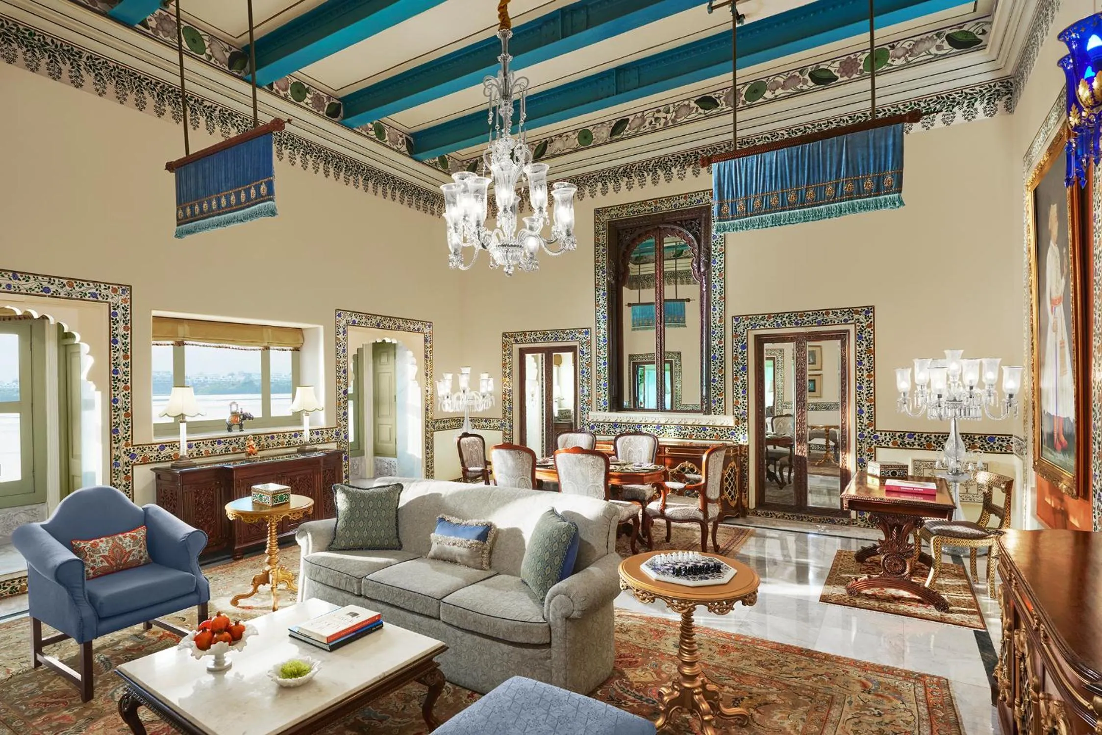 Living room in Taj Lake Palace Udaipur