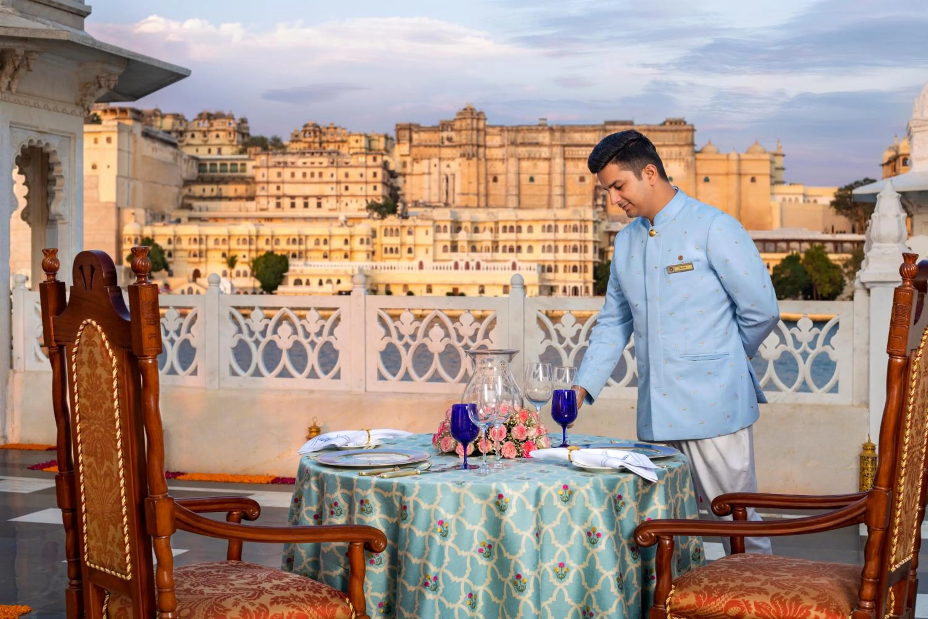 Dining area in Taj Lake Palace Udaipur