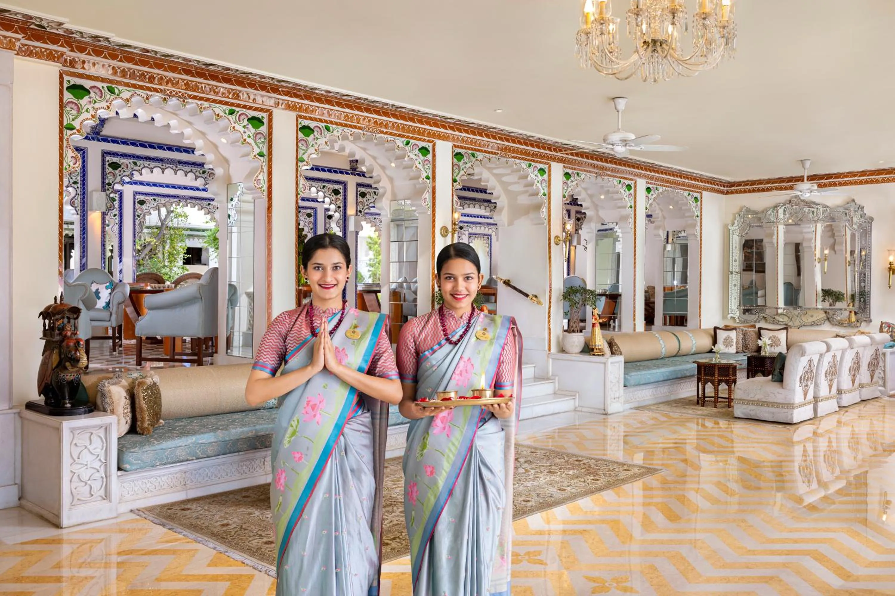 Lobby or reception in Taj Lake Palace Udaipur