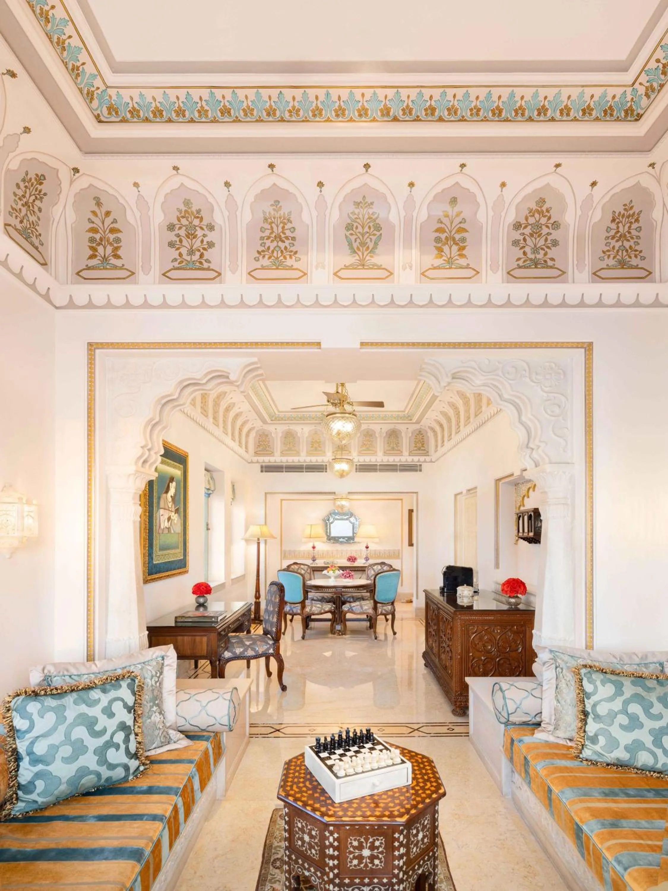 Seating area in Taj Lake Palace Udaipur