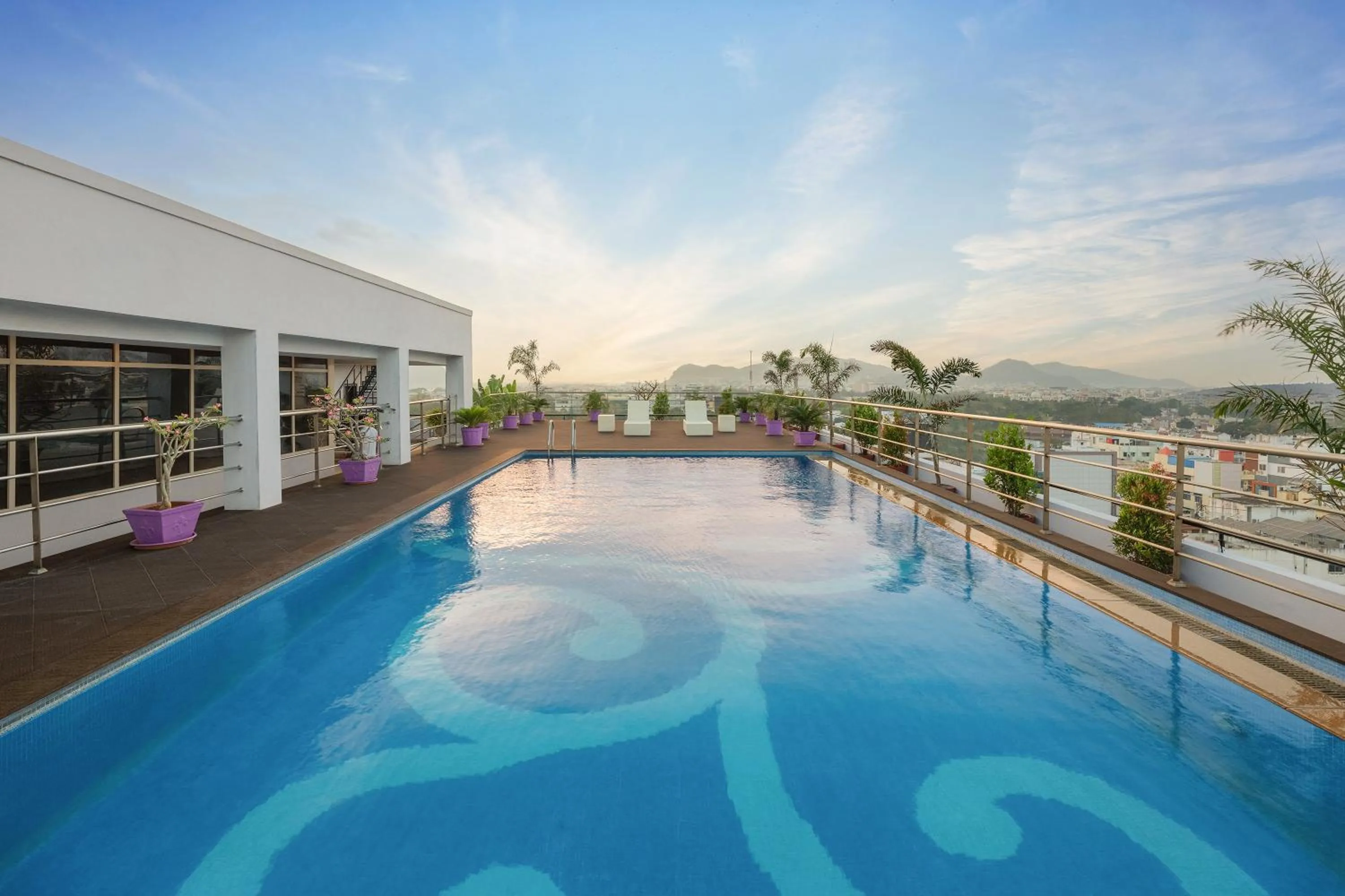 Swimming pool in Vivanta Vijayawada, MG Road