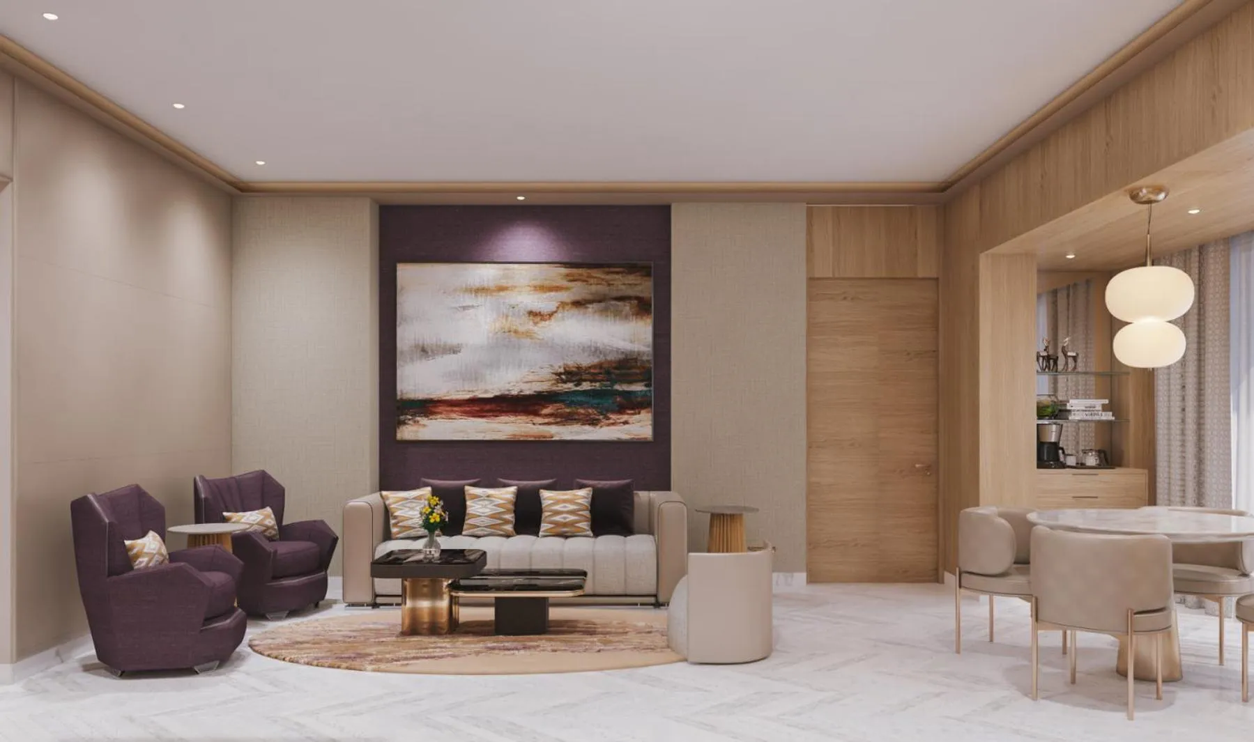 Living room in Vivanta Vijayawada, MG Road