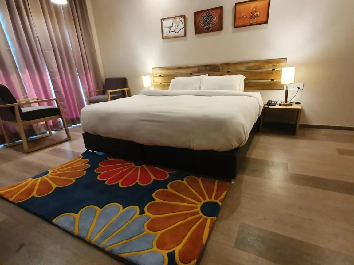 Bed in Hotel Amanthi Ladakh