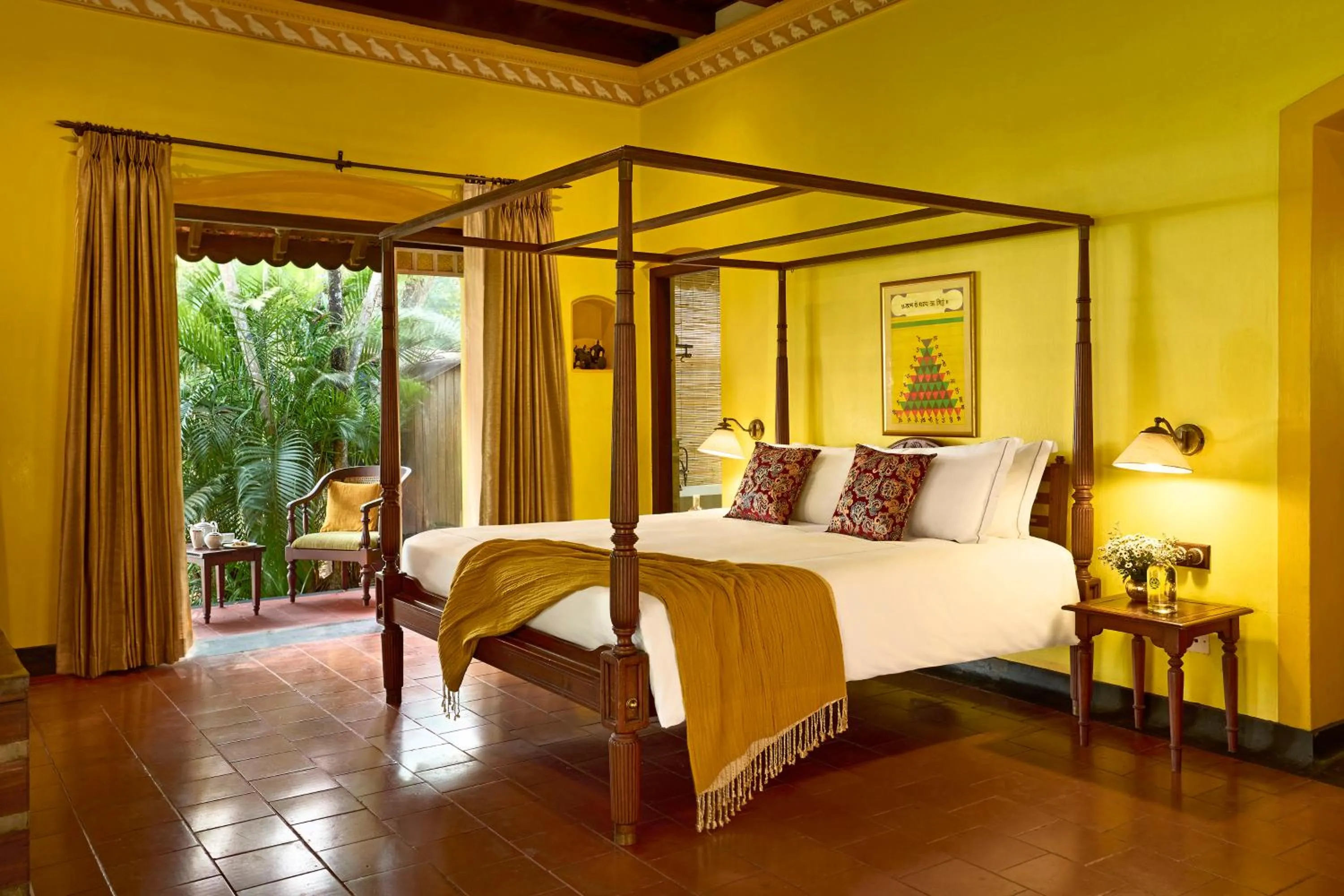 Bedroom, Bed in Taj Kumarakom Resort and Spa Kerala