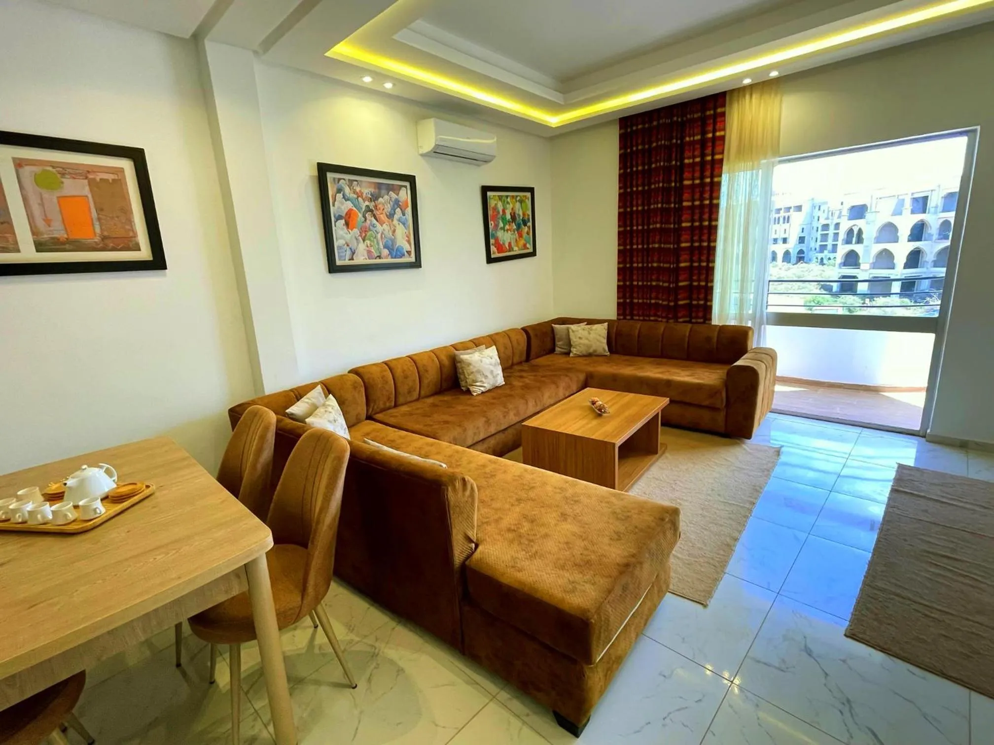 Living room in Sables D'or Appart Hôtel