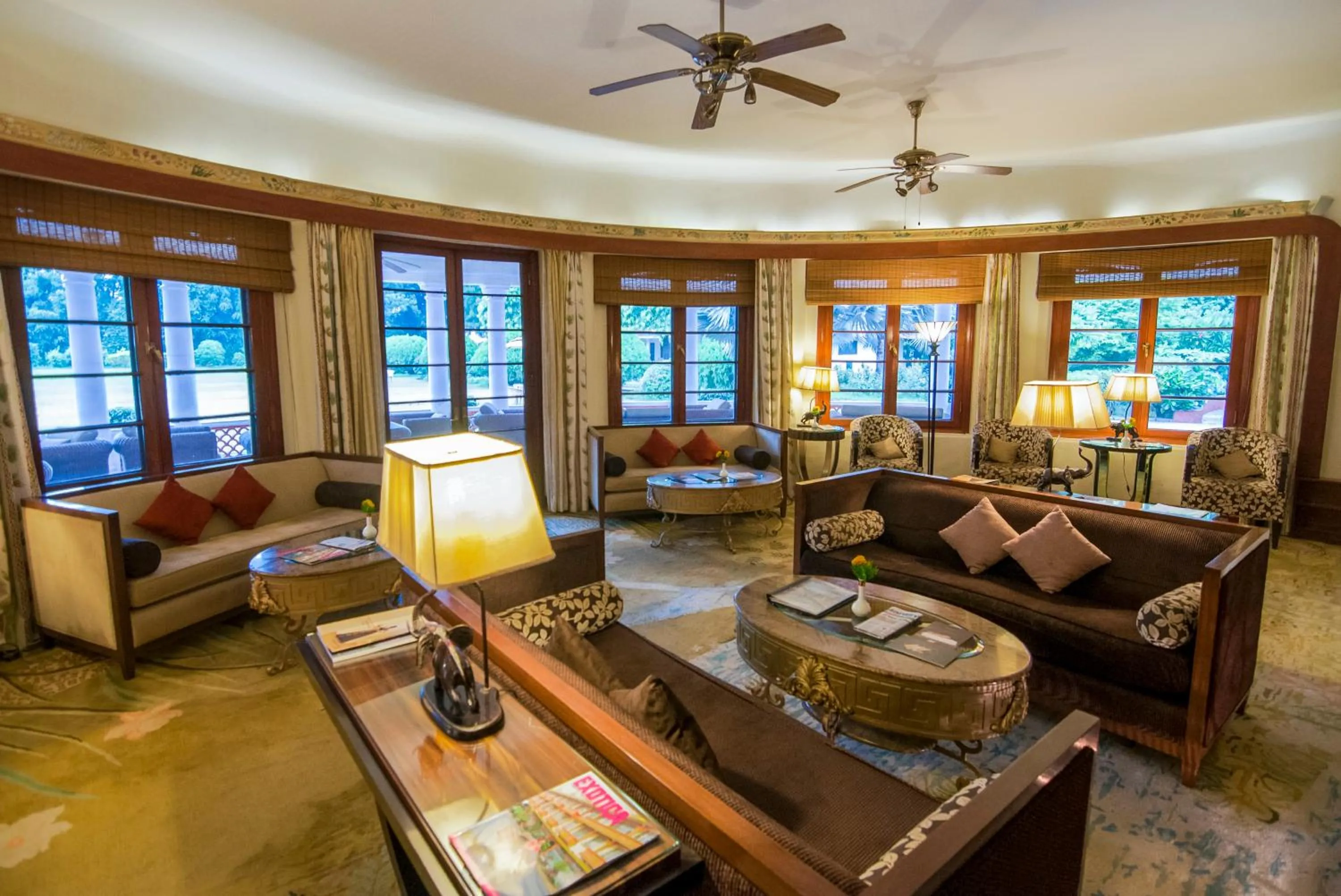 Lounge or bar in The Maharaja's Lodge, Ranthambore