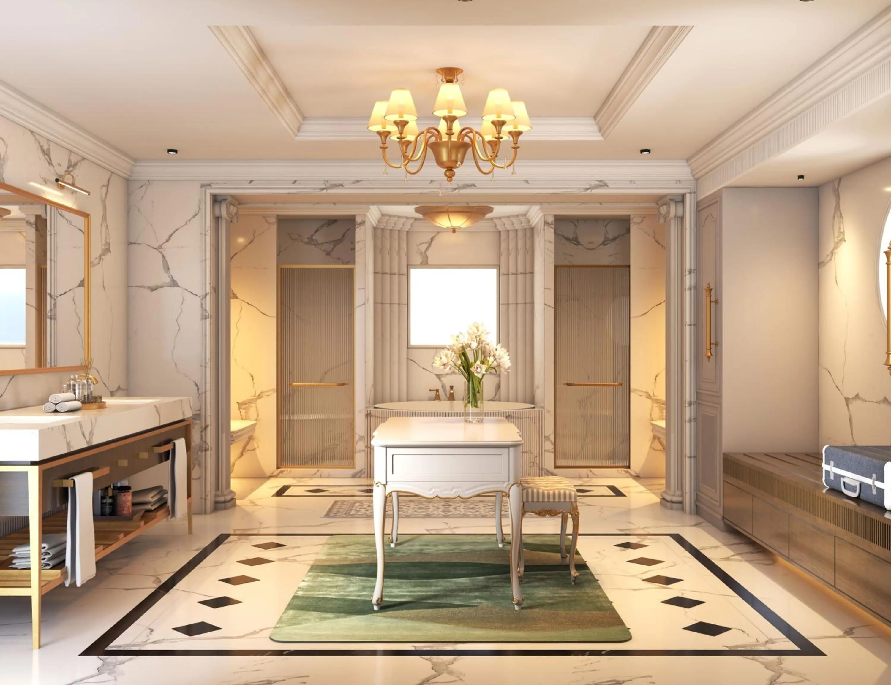 Bathroom in The Maharaja's Lodge, Ranthambore