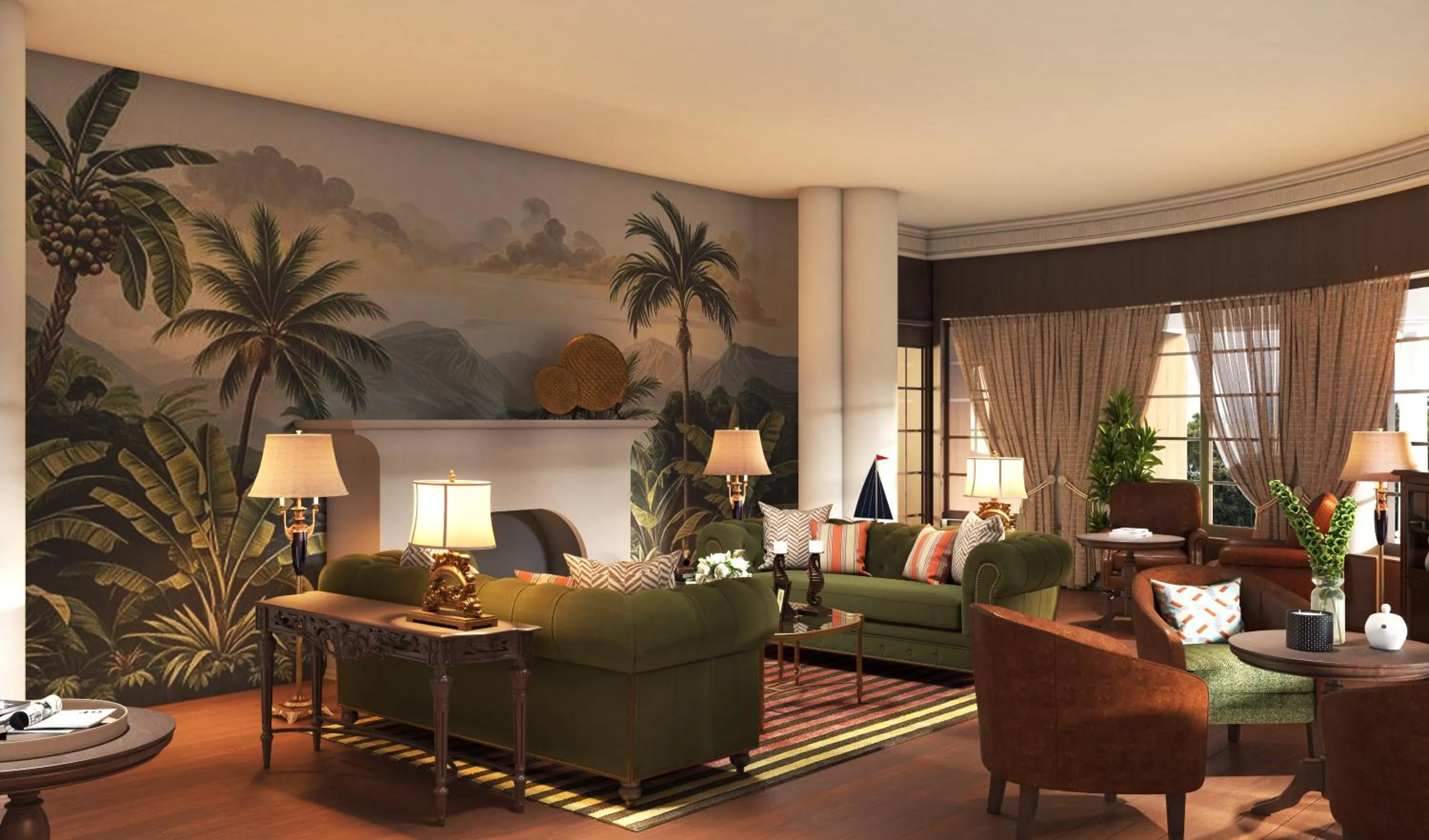 Lounge or bar in The Maharaja's Lodge, Ranthambore