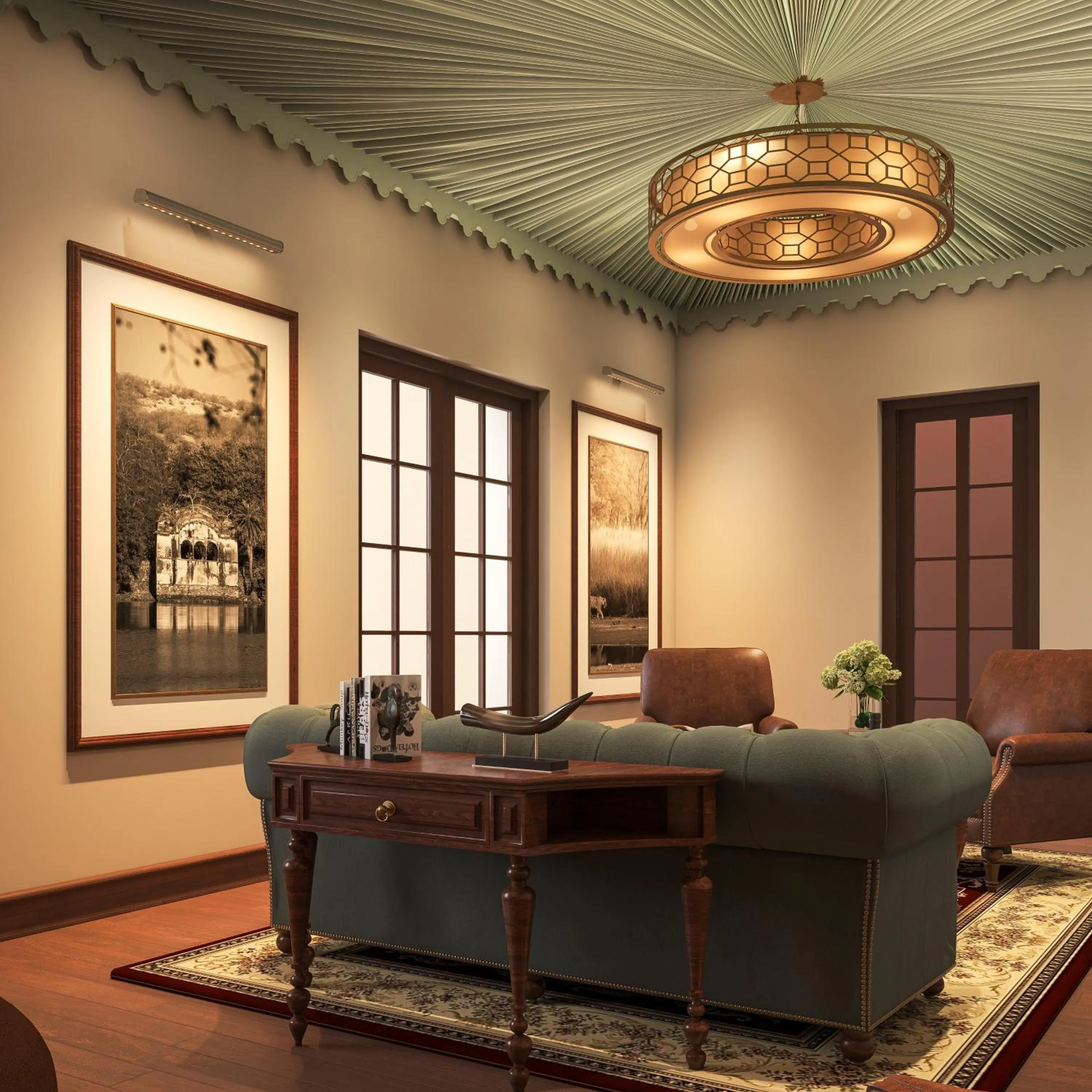 Lounge or bar in The Maharaja's Lodge, Ranthambore