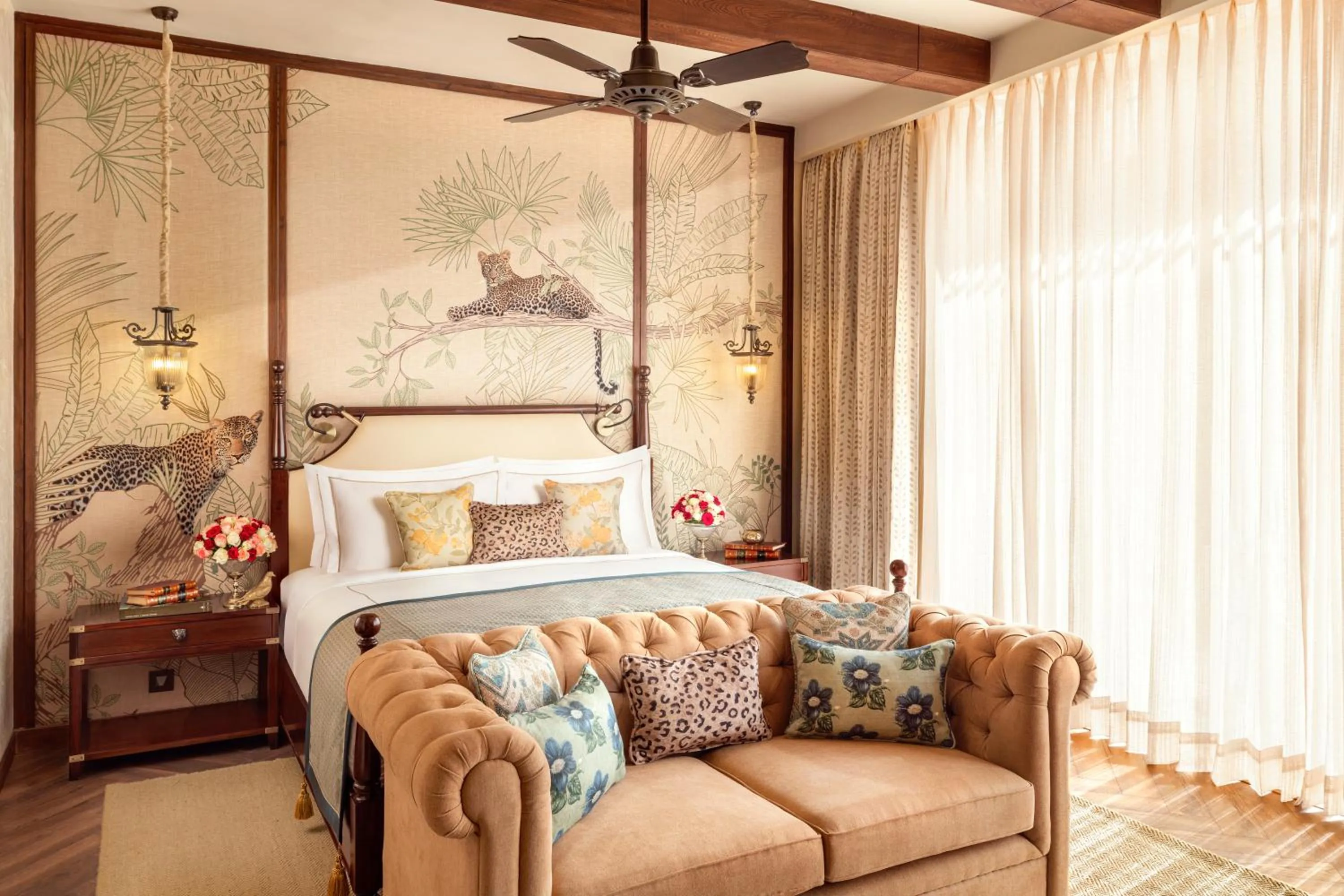 Bedroom in The Maharaja's Lodge, Ranthambore
