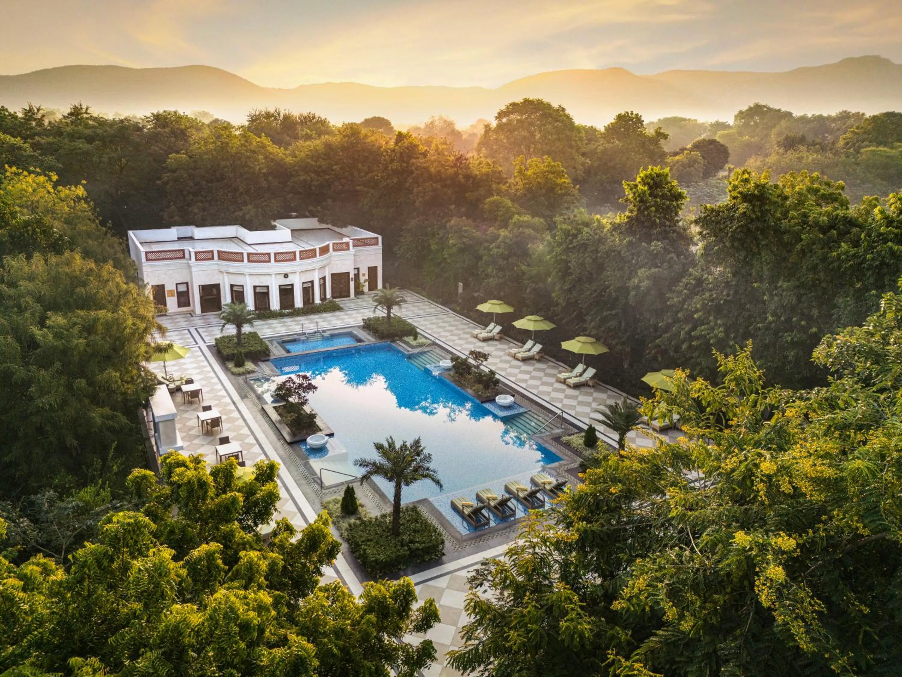 Swimming pool in The Maharaja's Lodge, Ranthambore