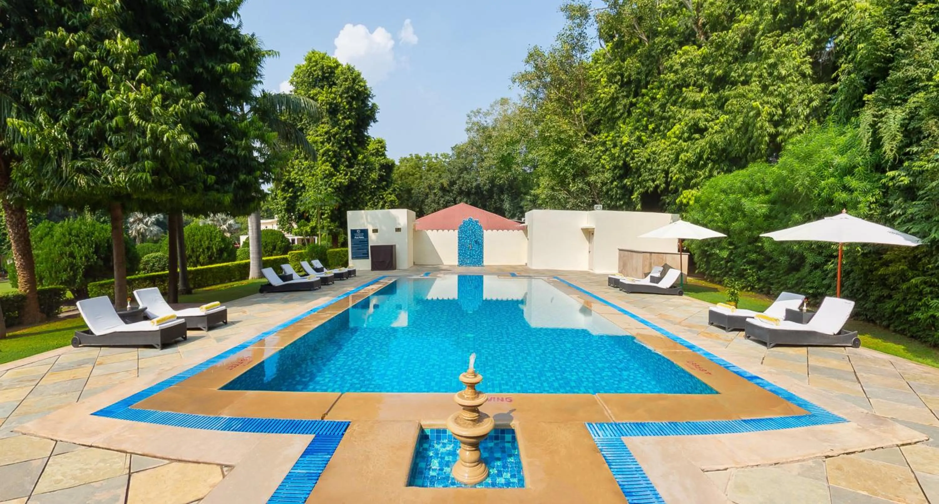 Swimming pool in The Maharaja's Lodge, Ranthambore