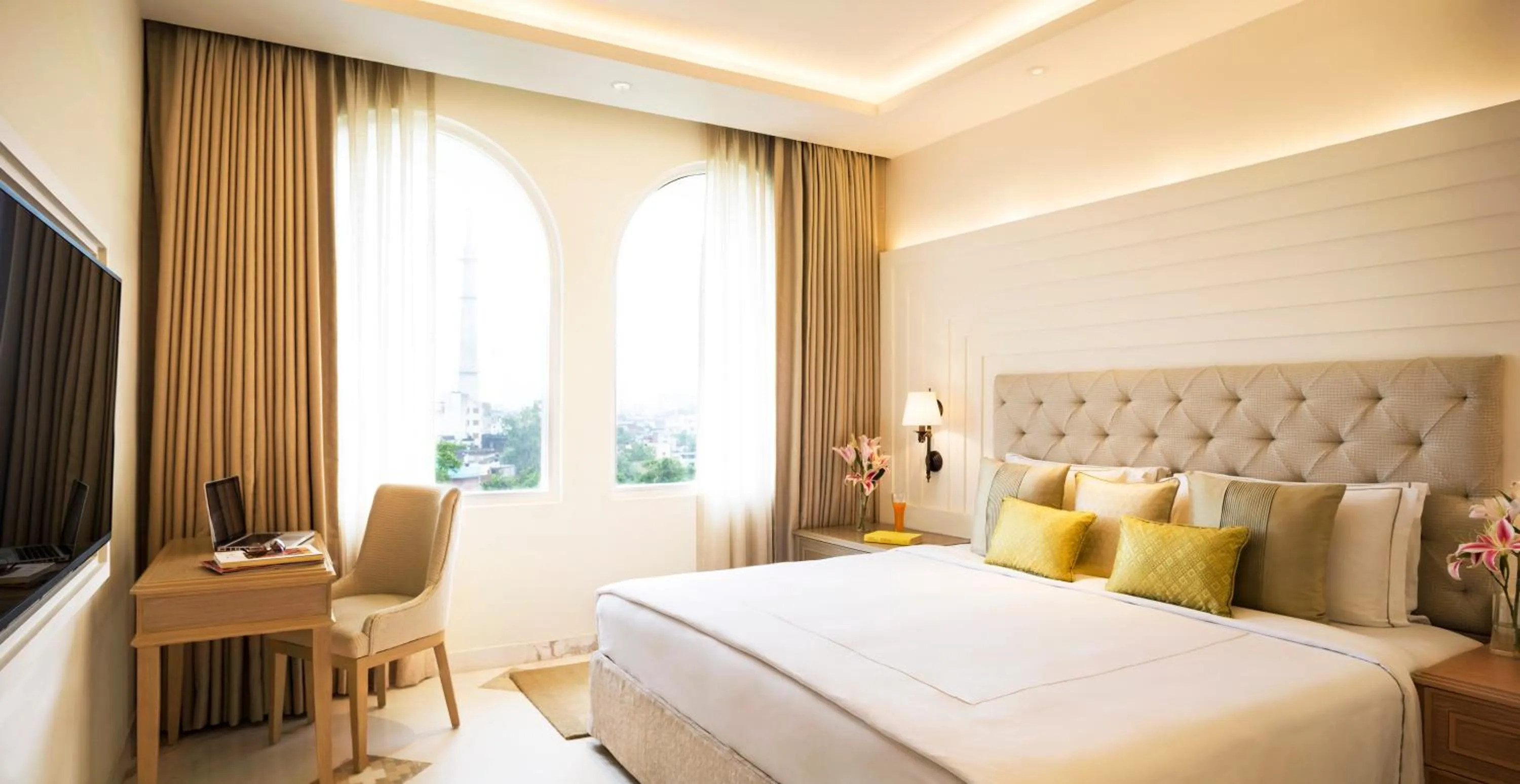 Bedroom, Bed in Taj Ganges Varanasi