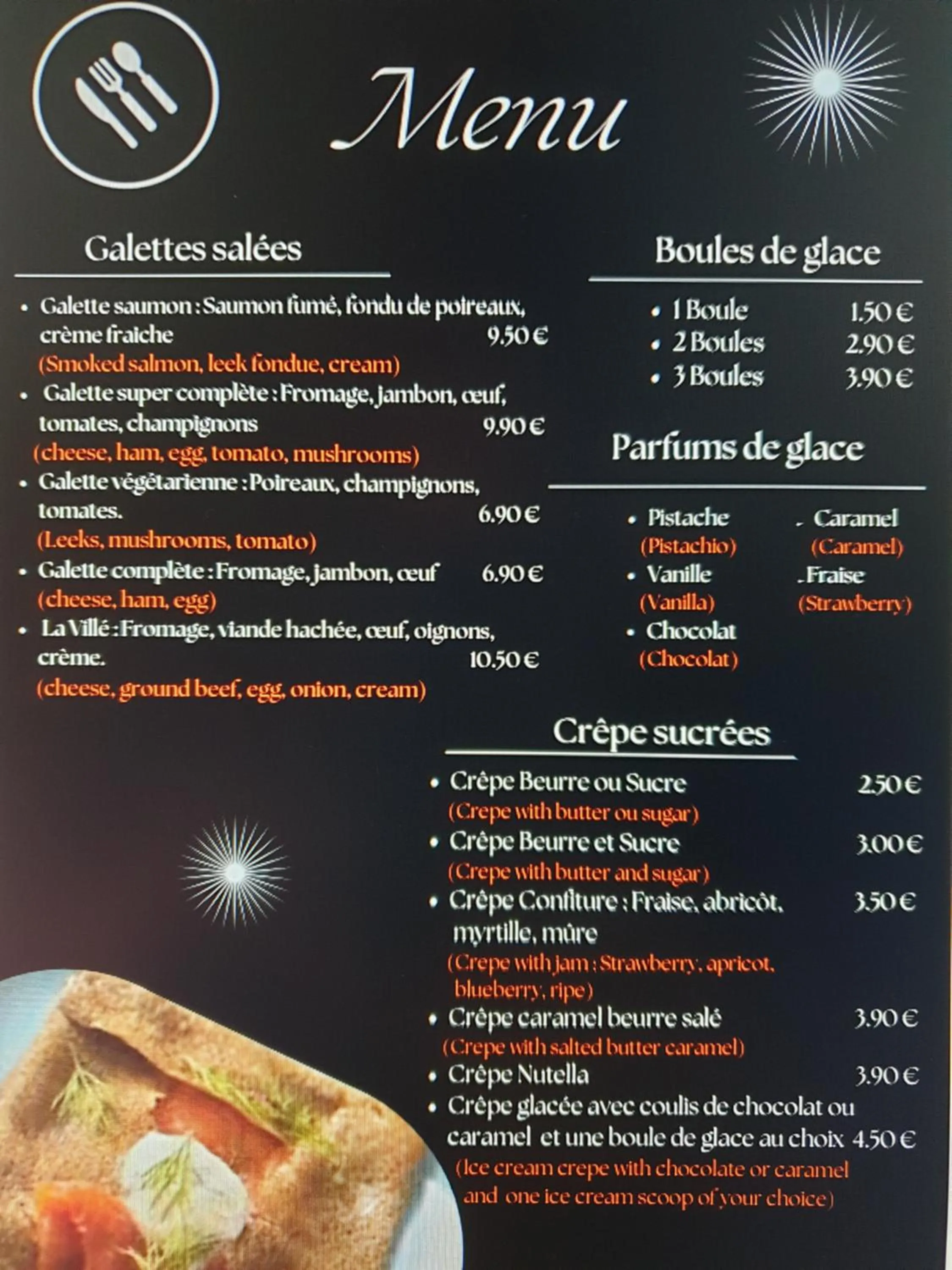 Restaurant/places to eat in Chambres de Villée