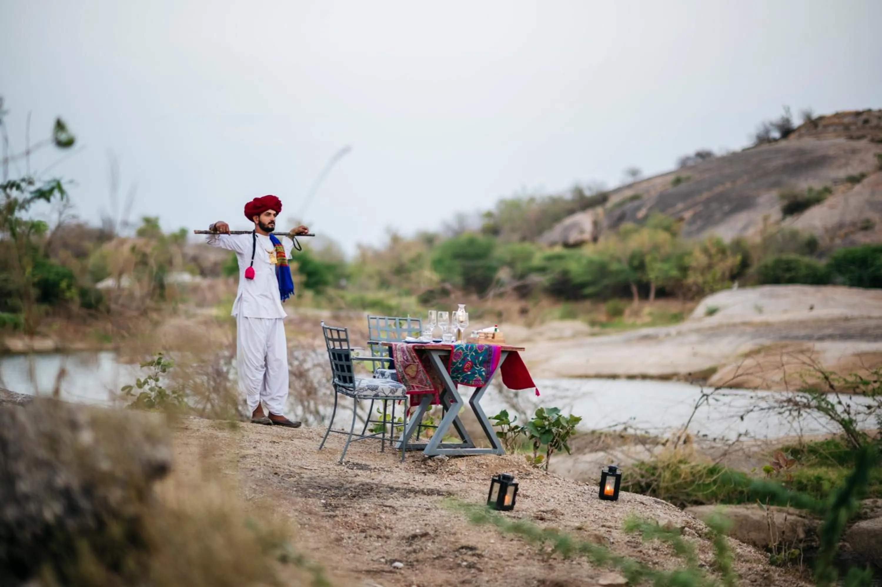 Dining area in WelcomHeritage Cheetahgarh Resort & Spa