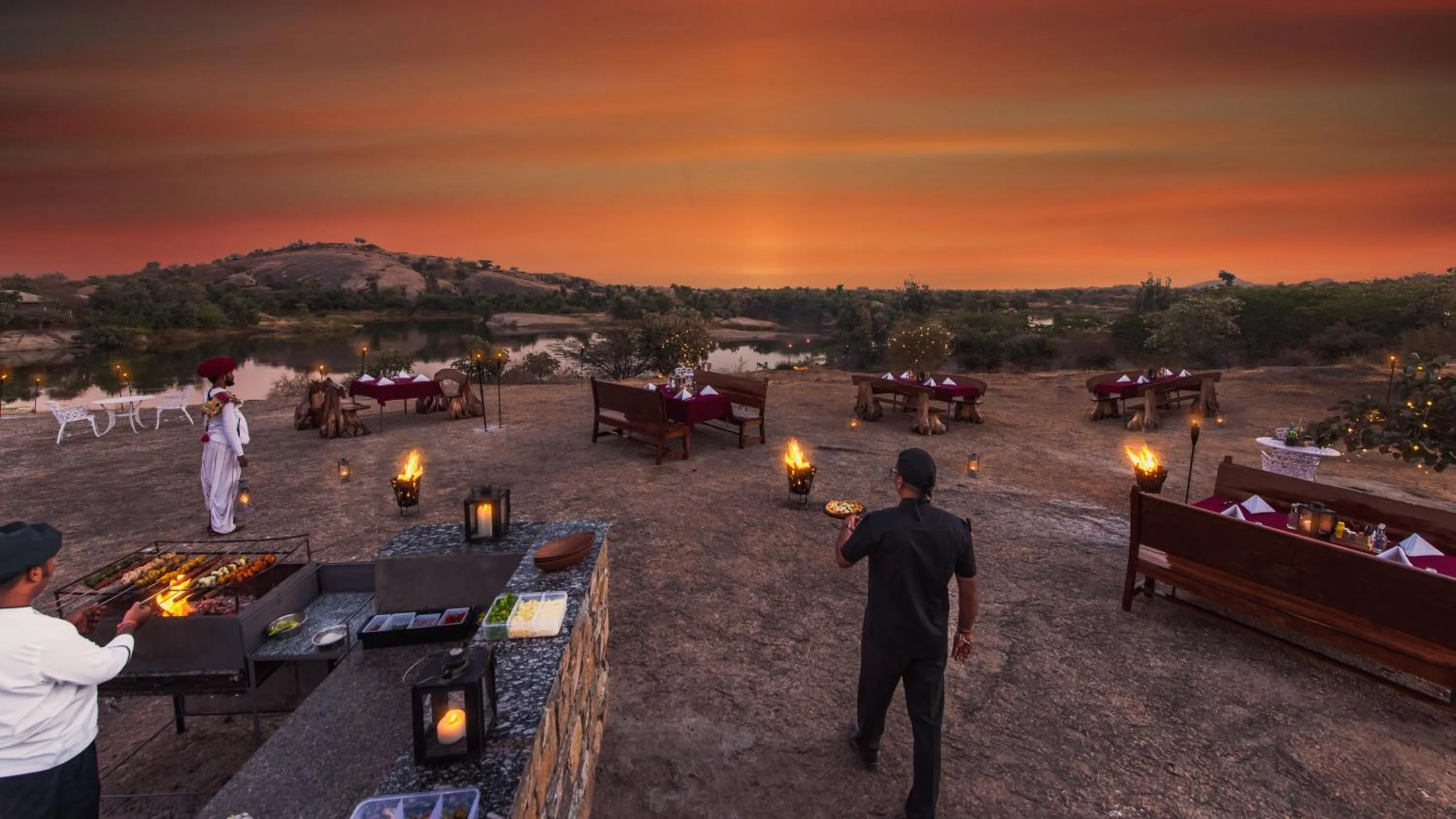 Restaurant/places to eat in WelcomHeritage Cheetahgarh Resort & Spa