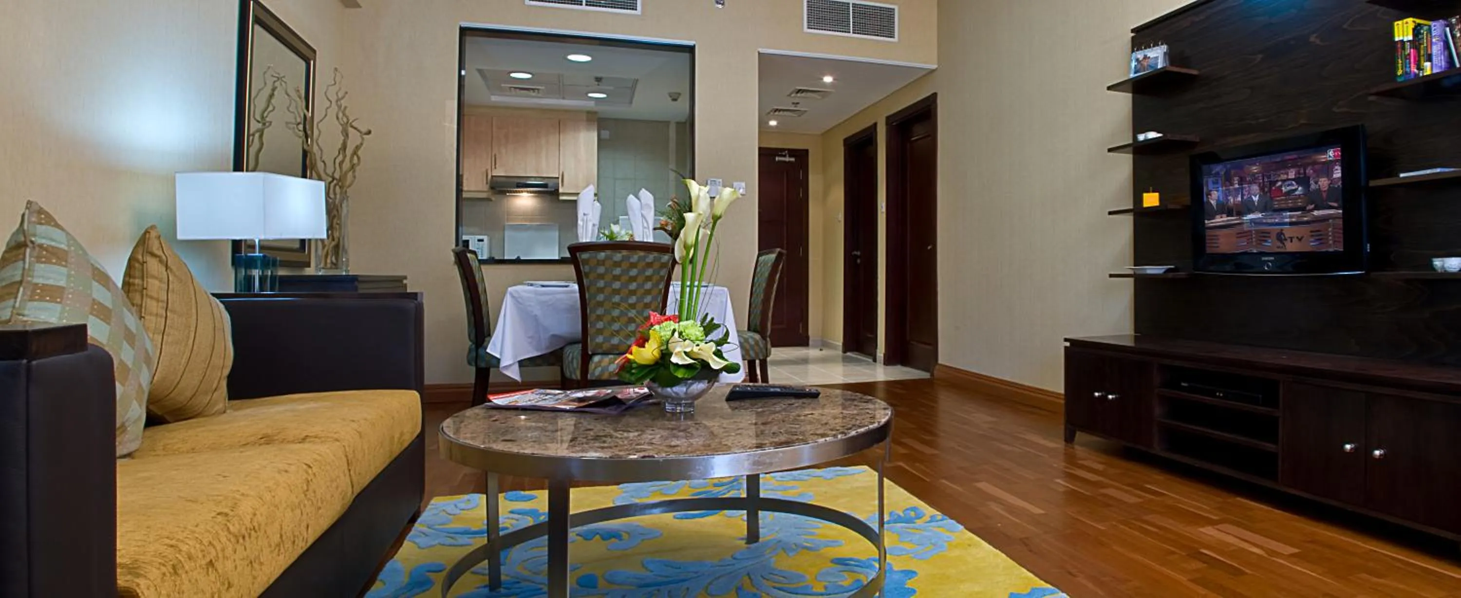 Living room in Chelsea Gardens Hotel Apartment